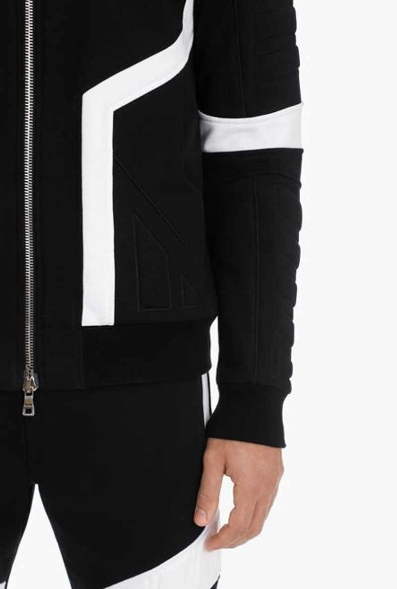 Bicolor black and white bomber jacket 9