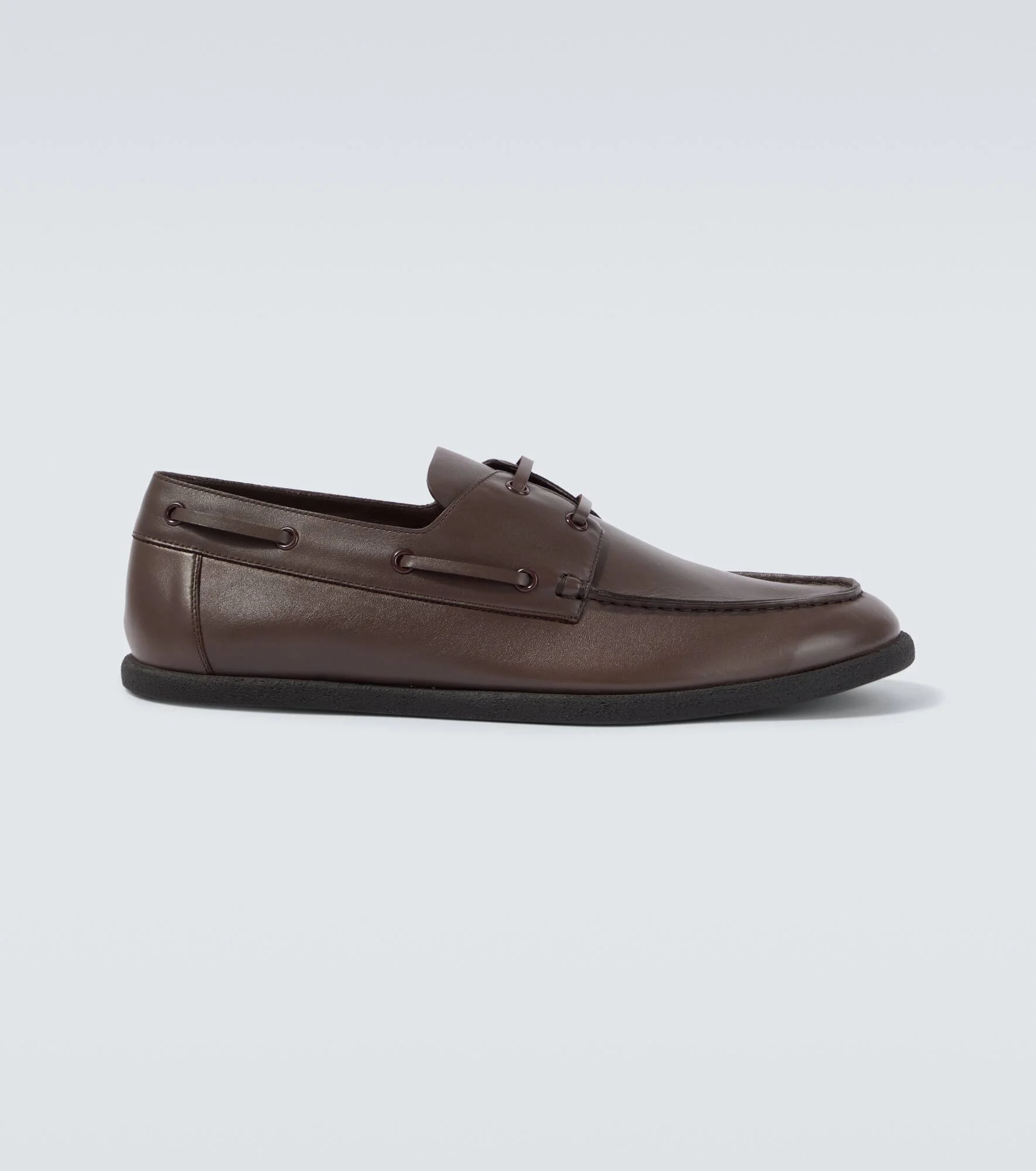 Leather boat shoes - 1