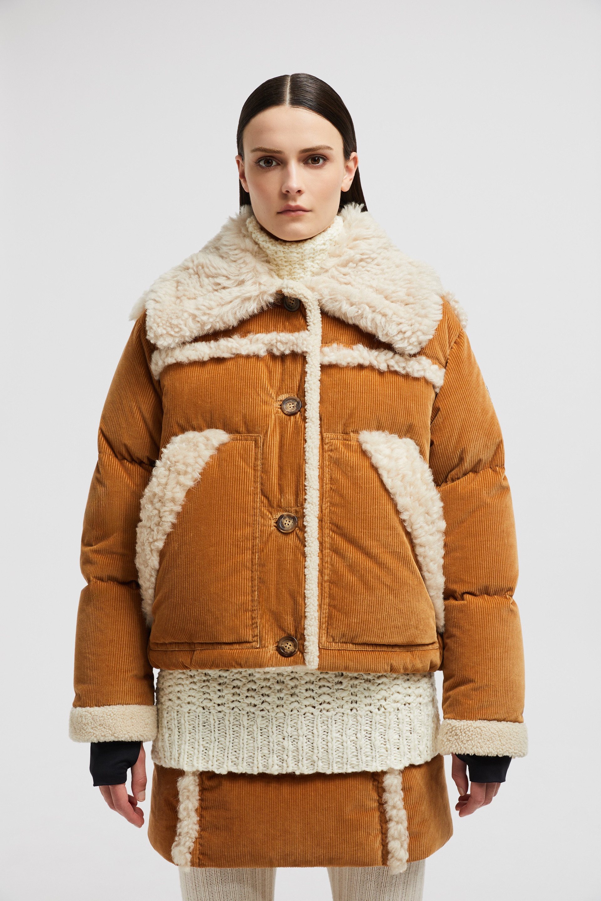 Caleu Corduroy Short Down Jacket - 3