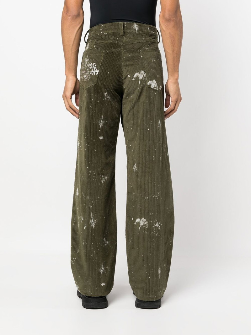 paint-splatter corduroy trousers 4