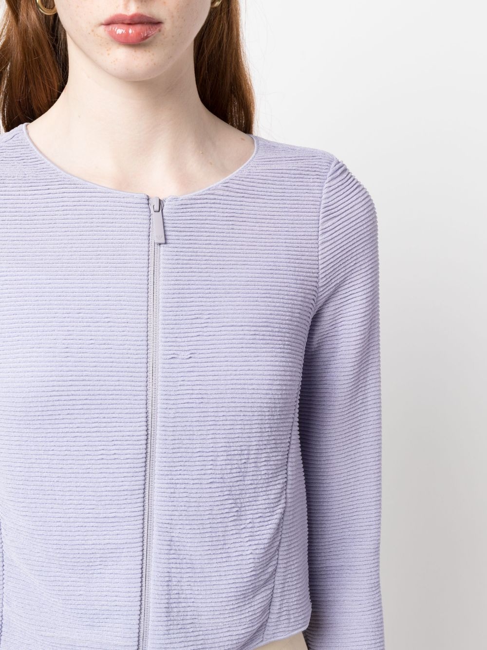 barré jersey zip-up jacket - 5
