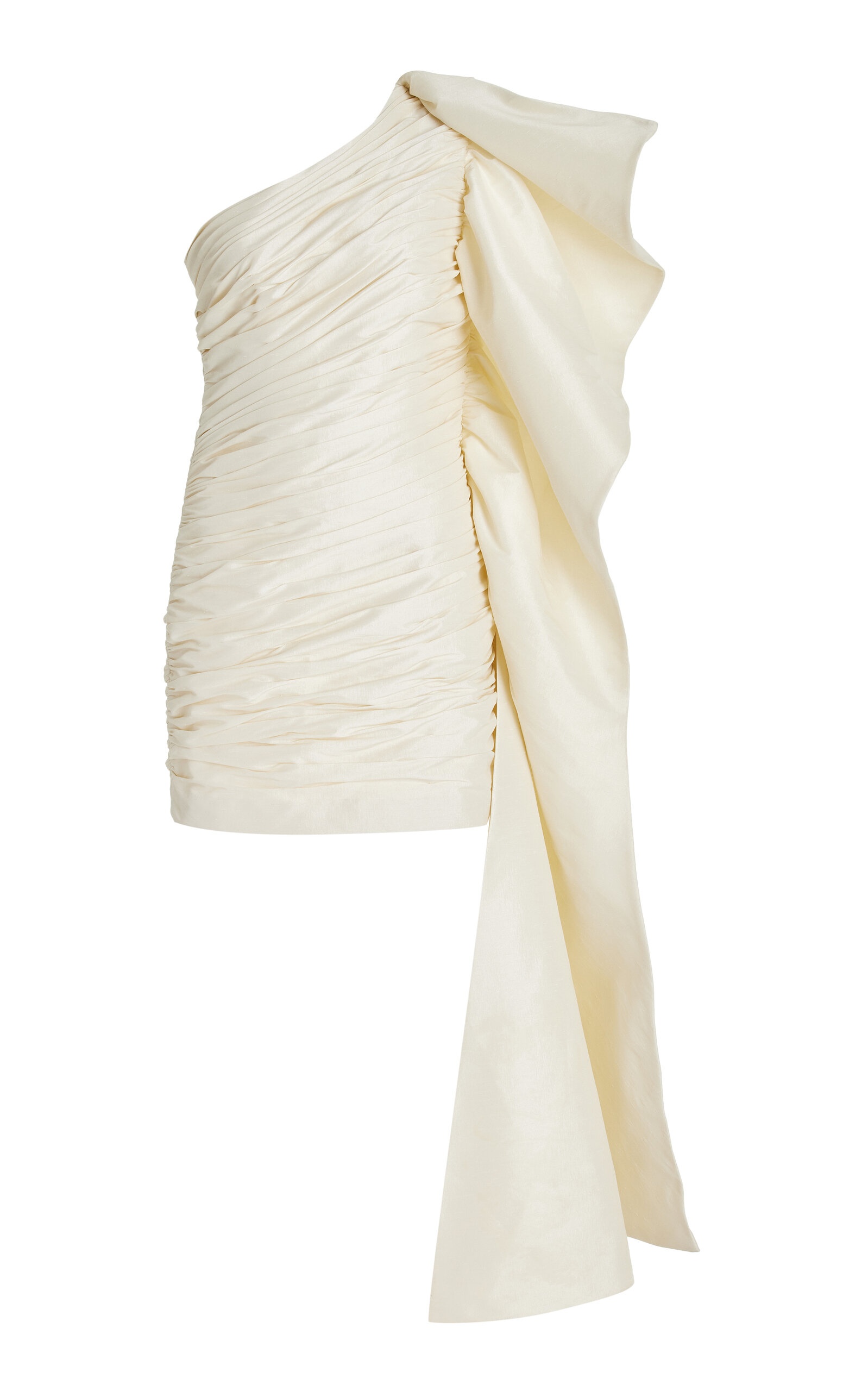 Marji Ruched Taffeta Mini Dress white - 1