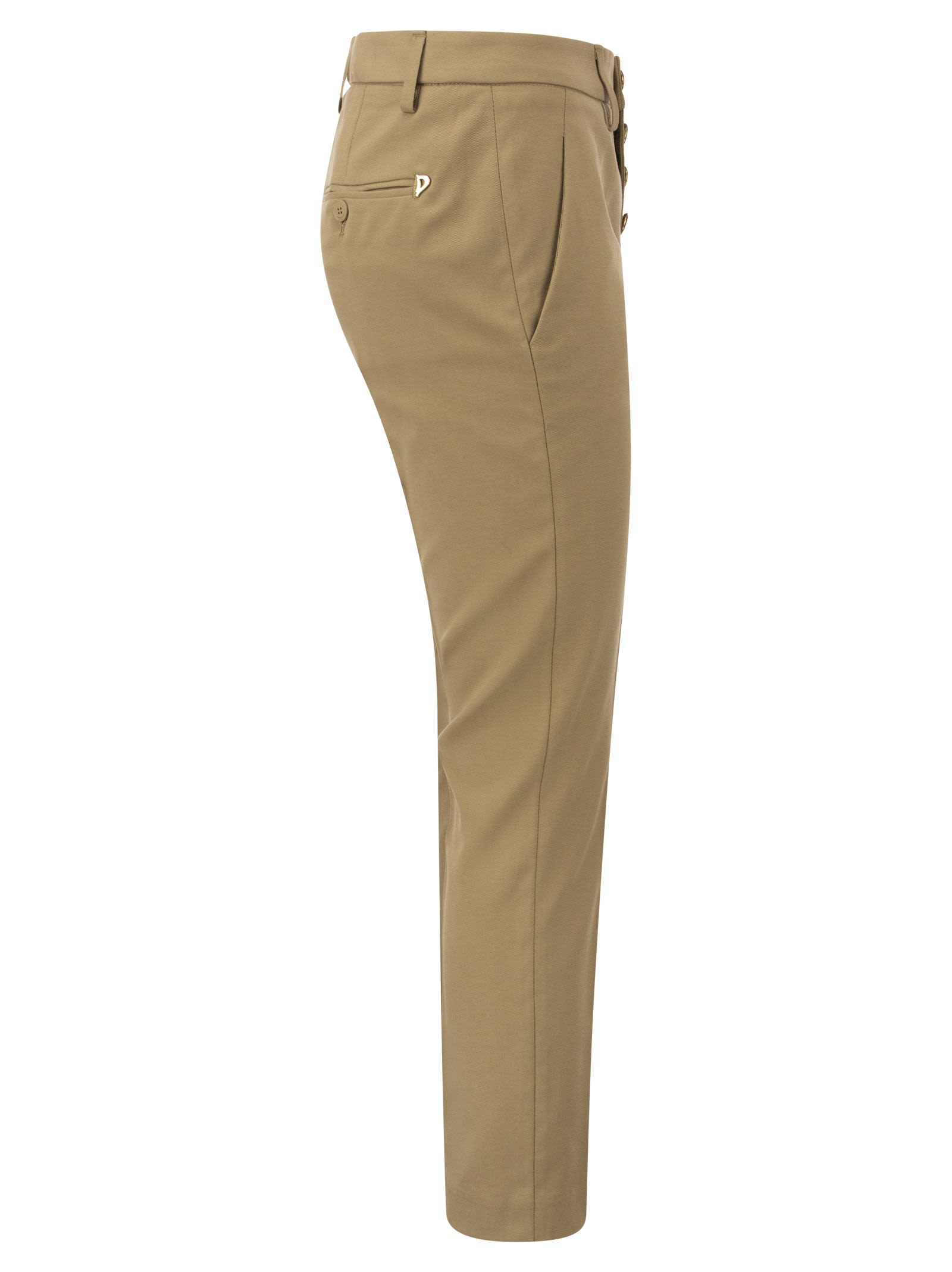 パンツ DONDUP CARMEN - Slim gabardine lyocell trousers Other Designers Dondup - Dondup Carmen Slim Gabardine