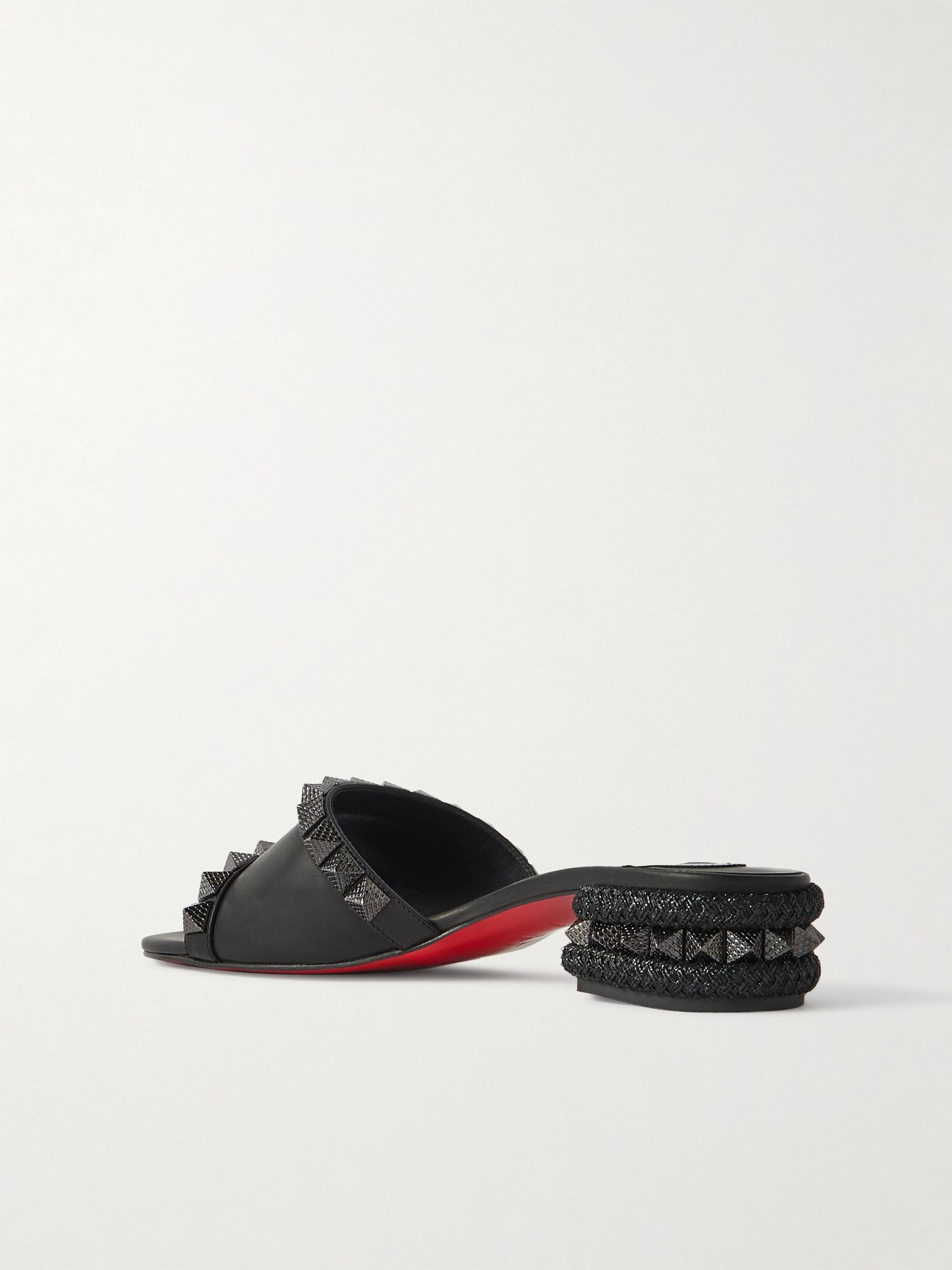 Pyramule 30 studded leather mules Black - 3