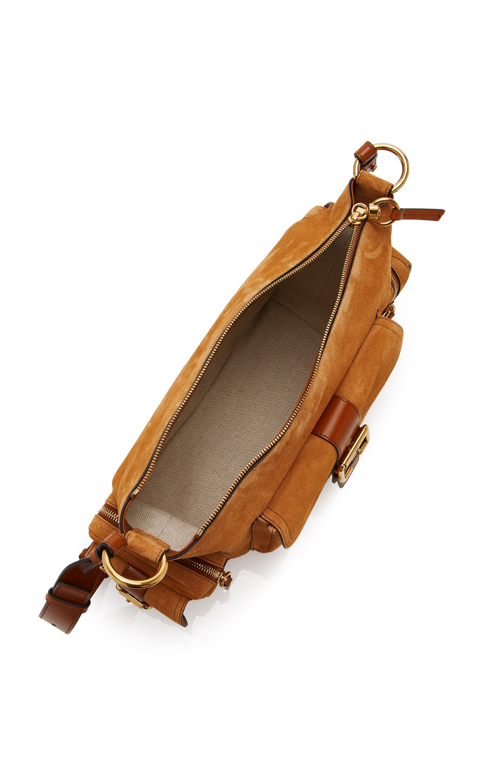 Camera Suede Shoulder Bag brown - 5