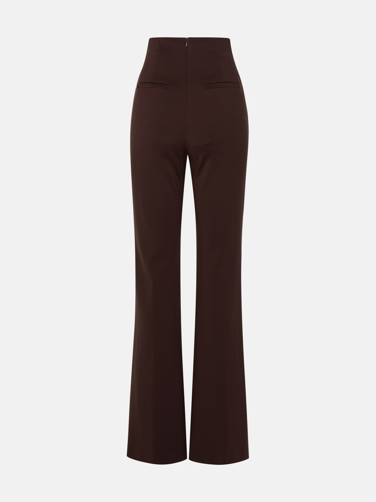 BROWN POLYAMIDE TROUSERS - 3