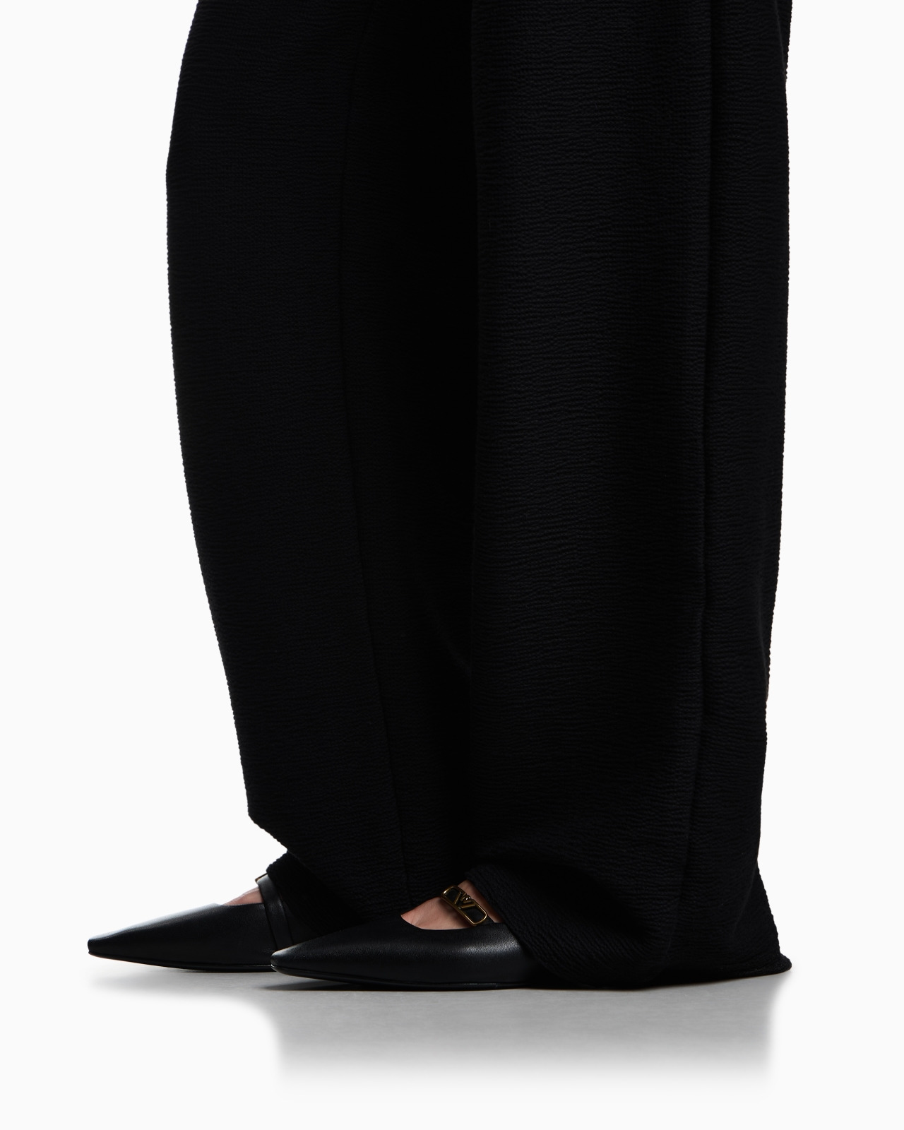 ASV EMBOSSED, TEXTURED JERSEY PALAZZO TROUSERS - 5