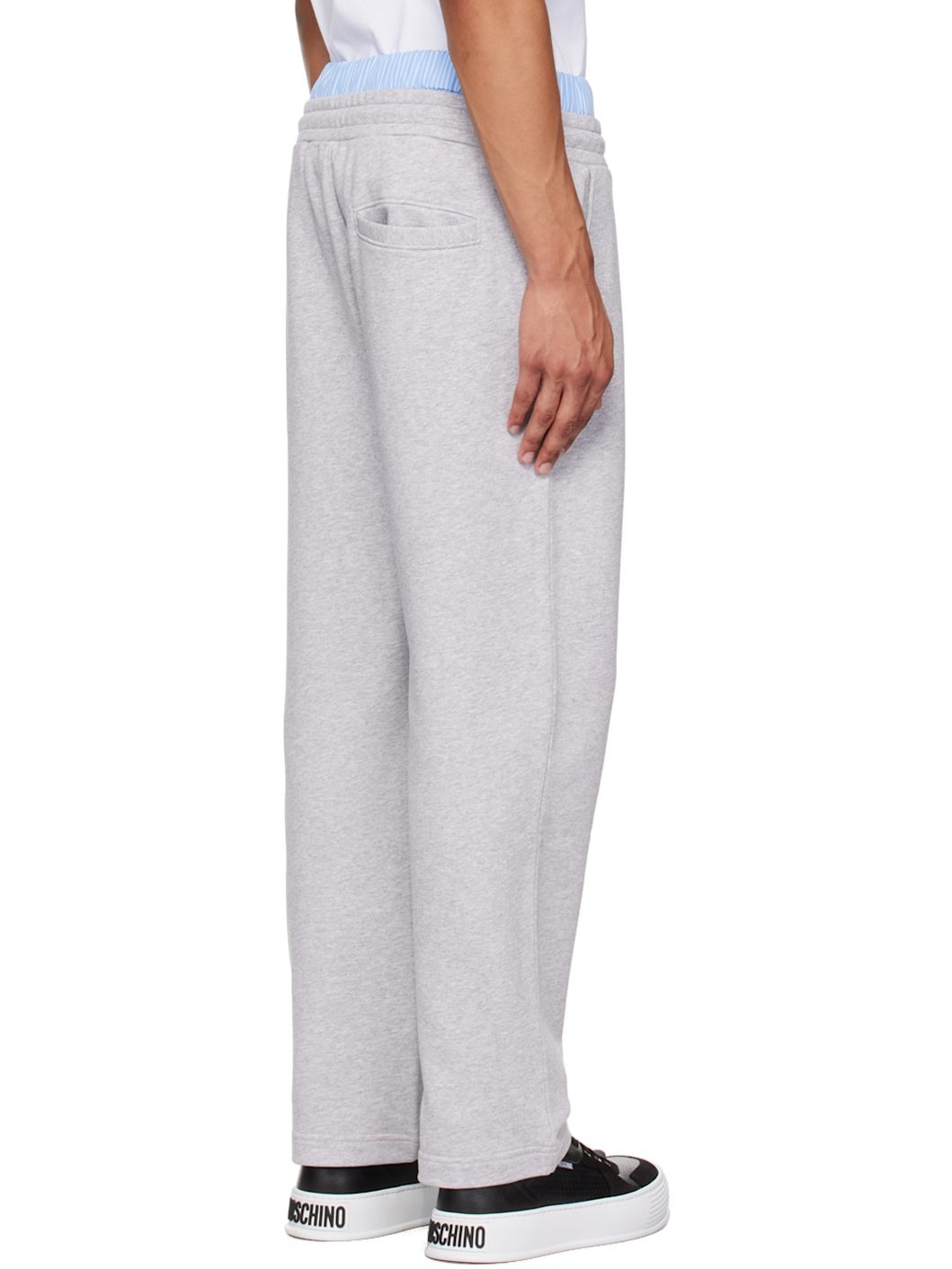 Gray Upside Down Logo Sweatpants - 3