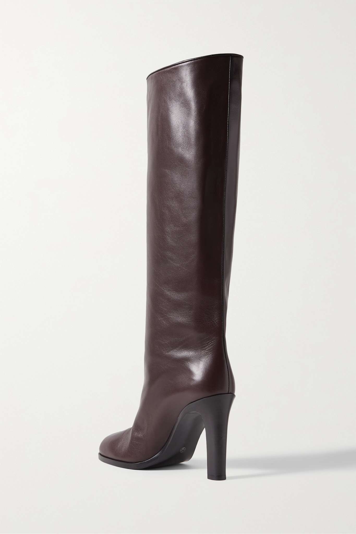 Paneled leather knee boots - 3