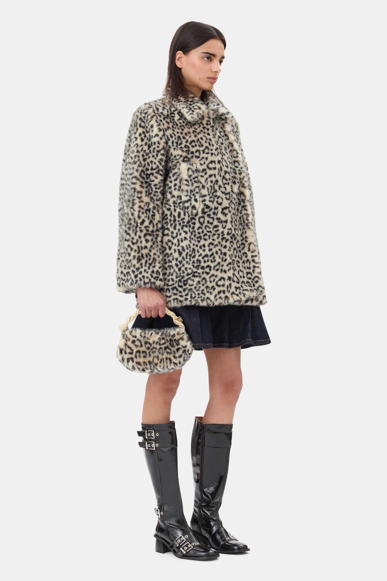 LEOPARD FUR MINI GANNI BOU BAG - 4