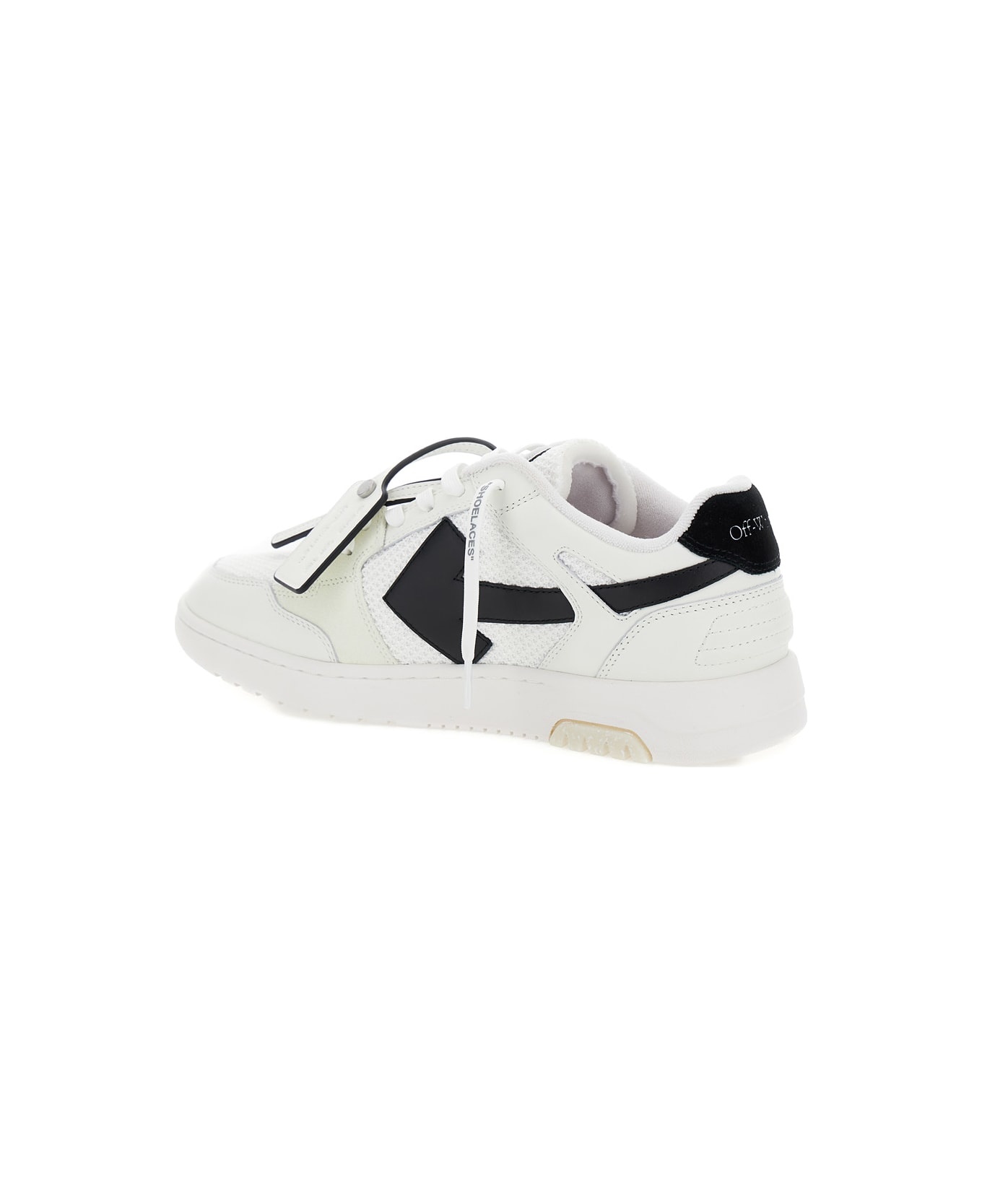 'out Of Office' White Low Top Sneakers In Leather Man - 3