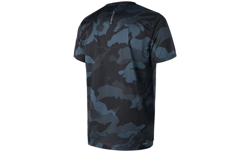 New Balance New Balance Men's New Balance Camouflage Sports Round Neck Short Sleeve Black AMT93181-BSL outlook