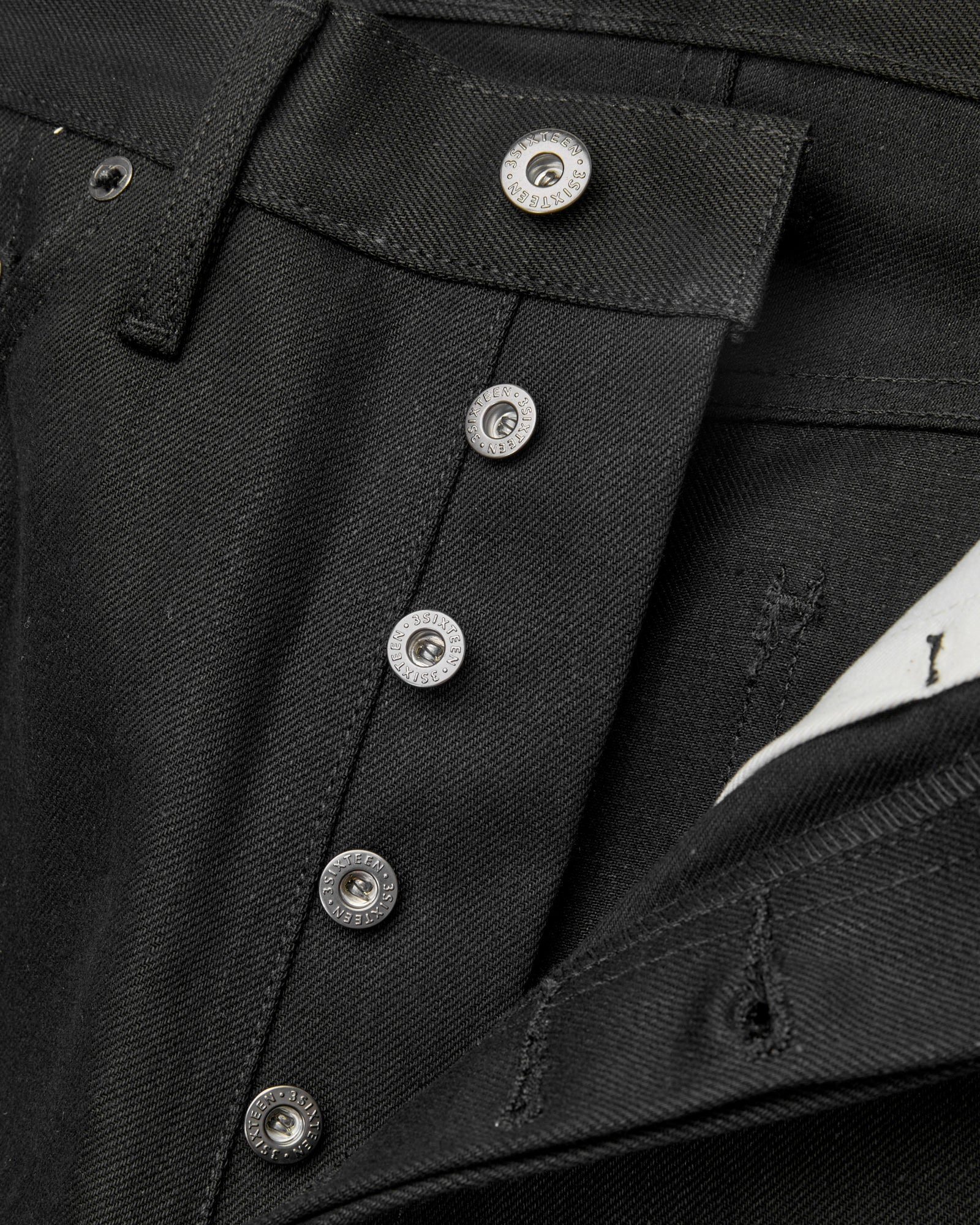 RS-220x 14.5oz Solid Black Selvedge Denim - Relaxed Straight Fit - 7