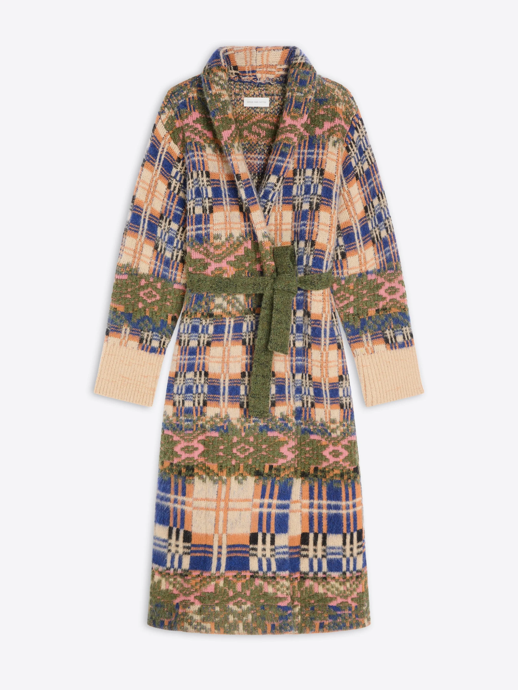 PATCHWORK WOOL CARDIGAN - 1