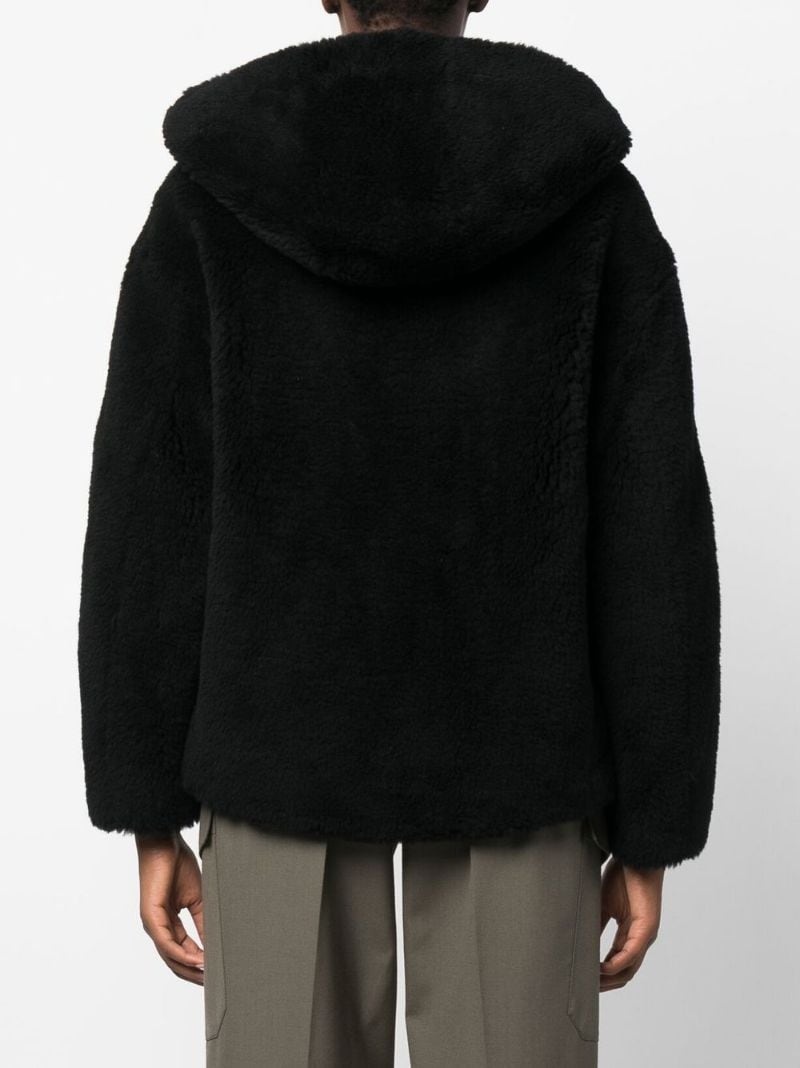 hooded wool jacket - 8