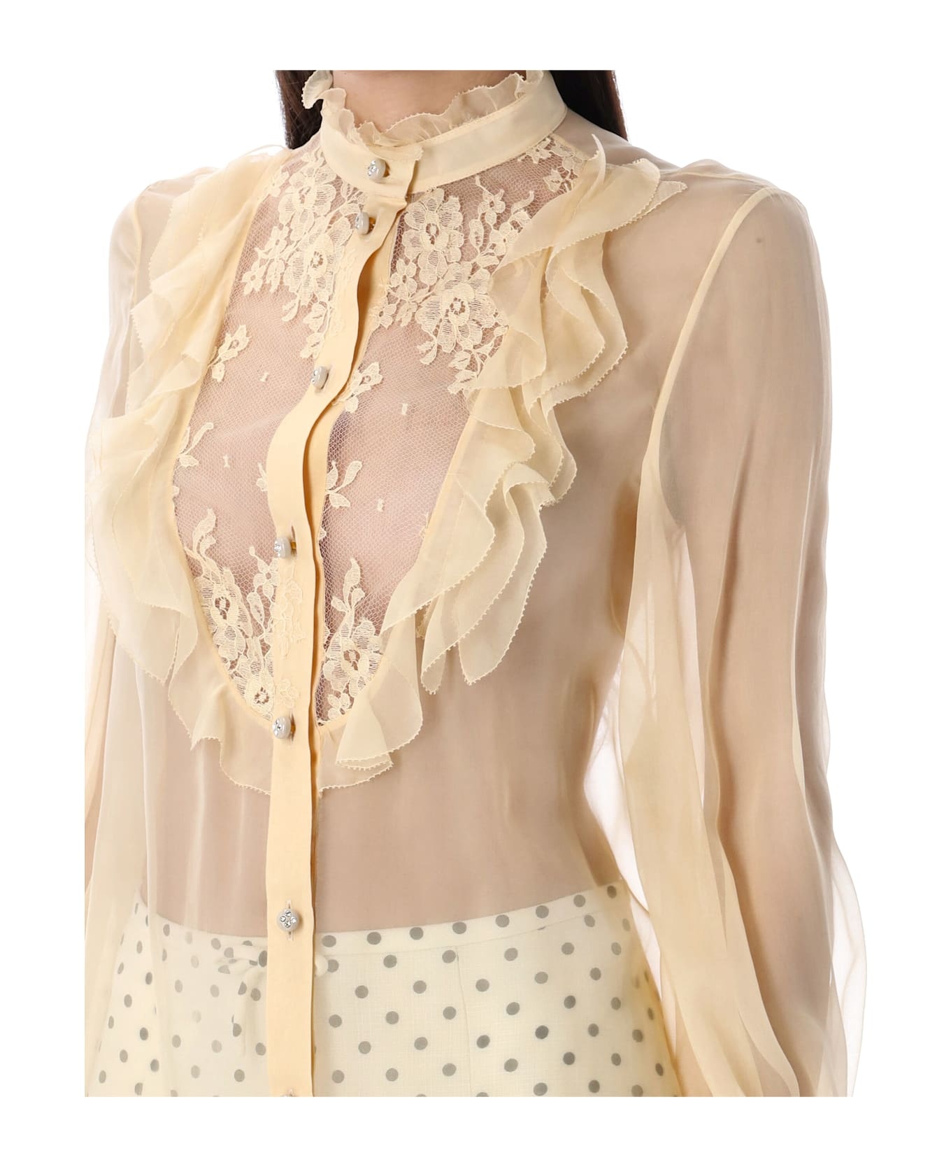 Shirt Chiffon + Lace - 3