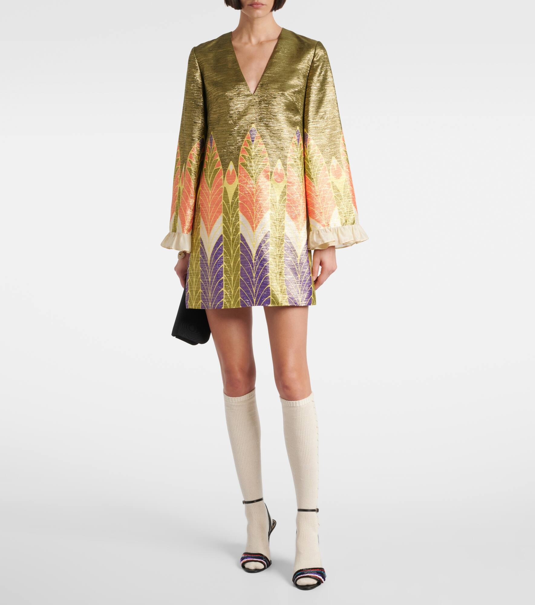 Escape printed silk-blend minidress - 6