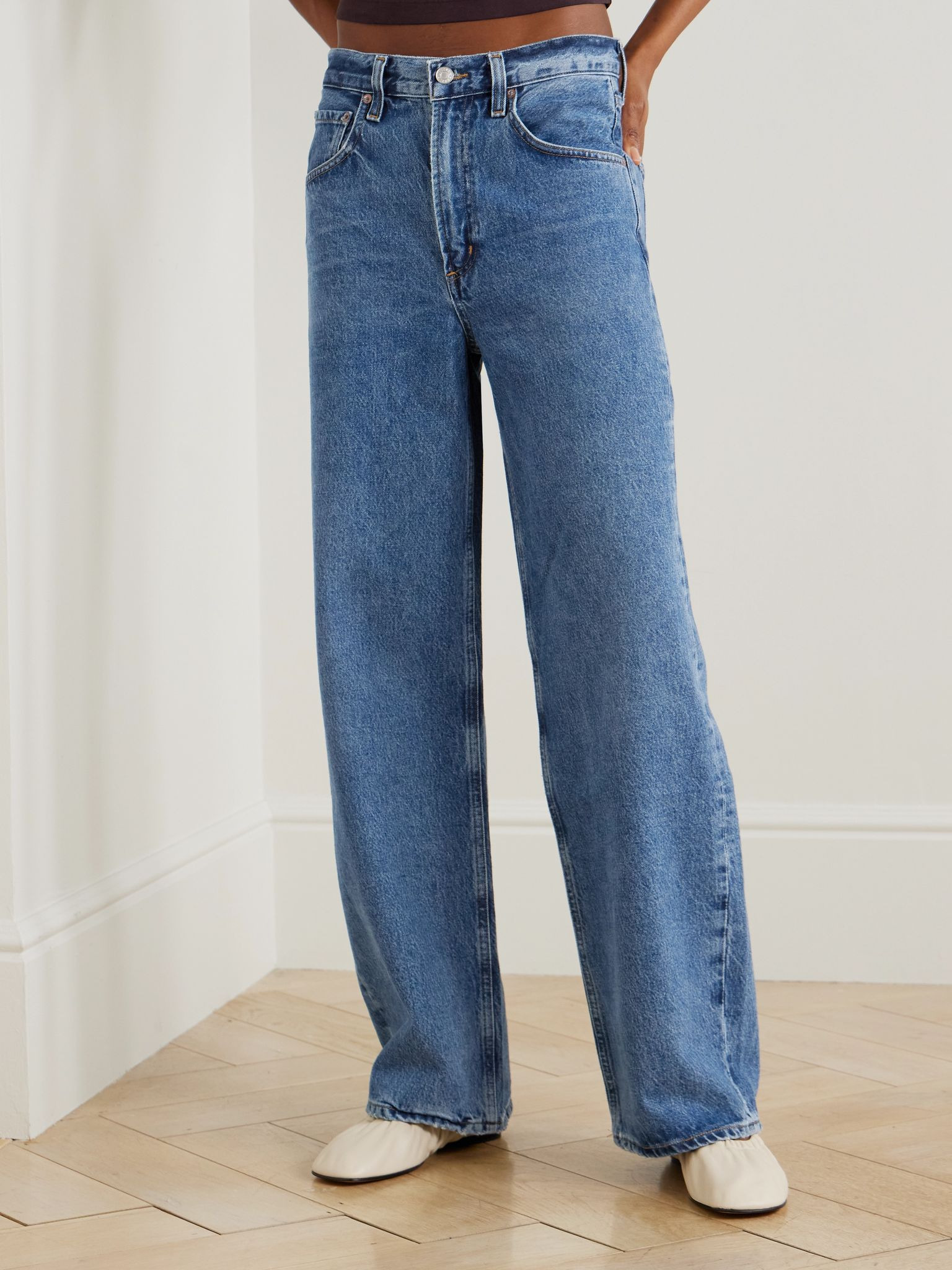 Low Curve mid-rise wide-leg jeans Mid denim - 3