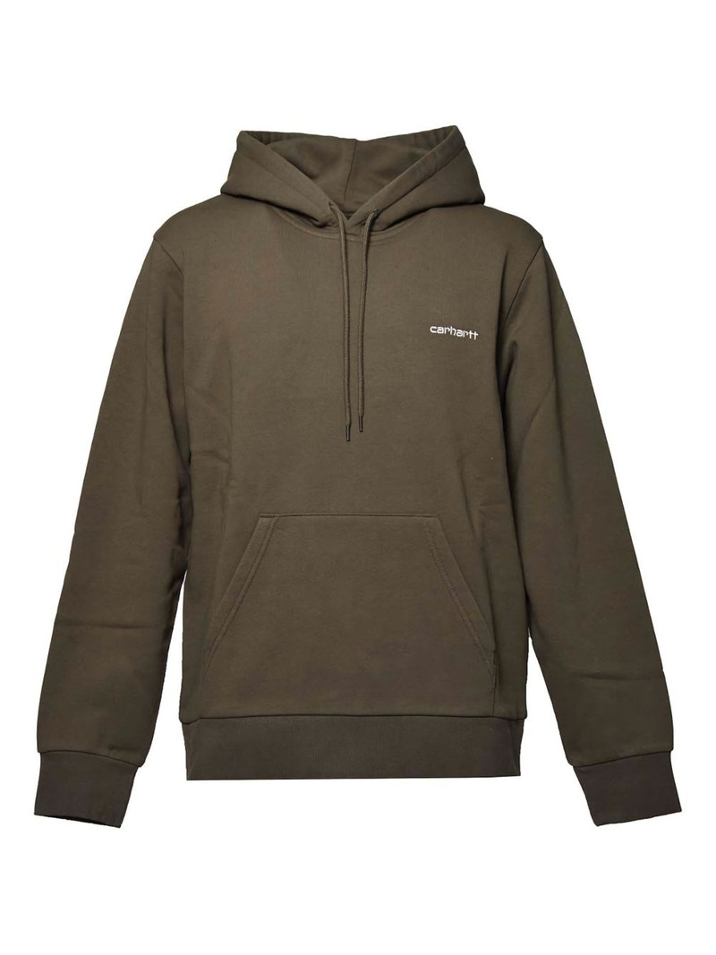 logo-embroidered hoodie 1