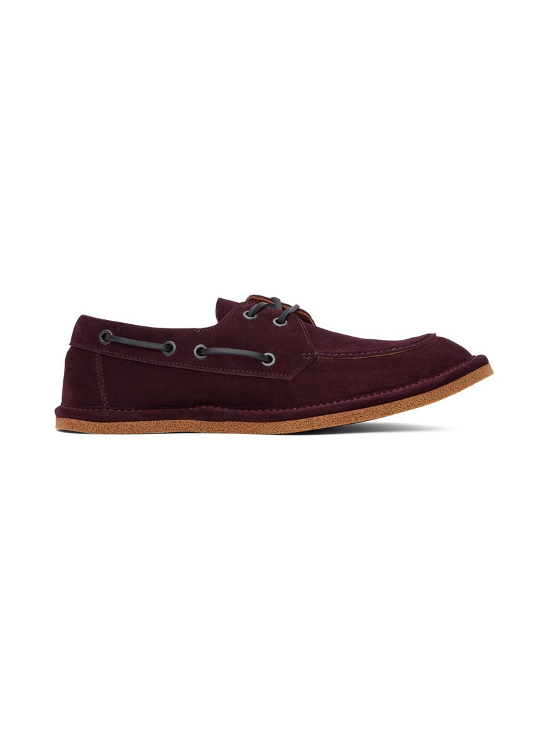 Burgundy Pantoufles Boat Shoes 1