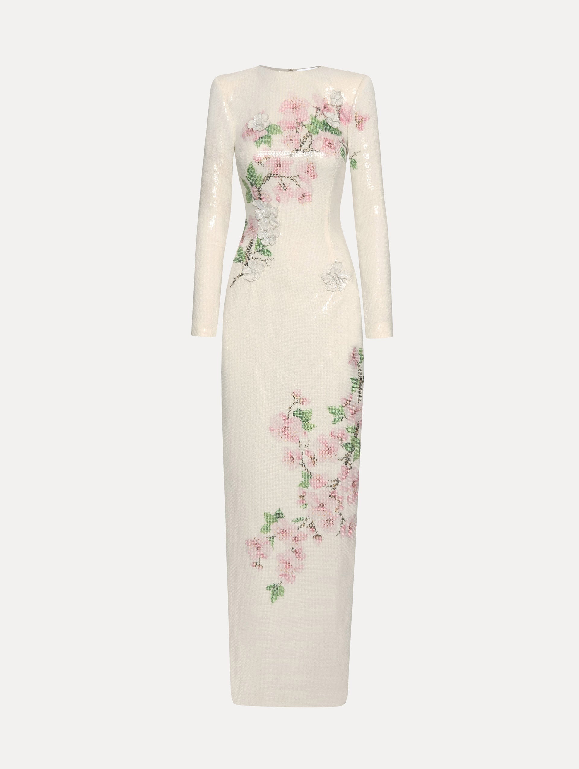 SEQUIN JERSEY CHERRY BLOSSOM GOWN - 1