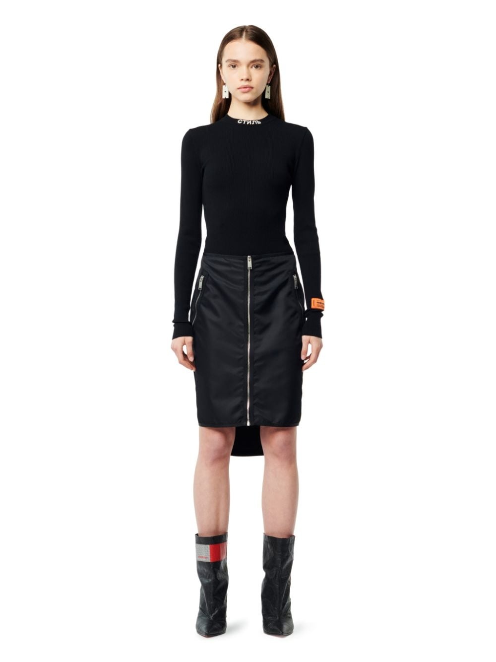 EX-RAY NYLON LONG SKIRT - 2