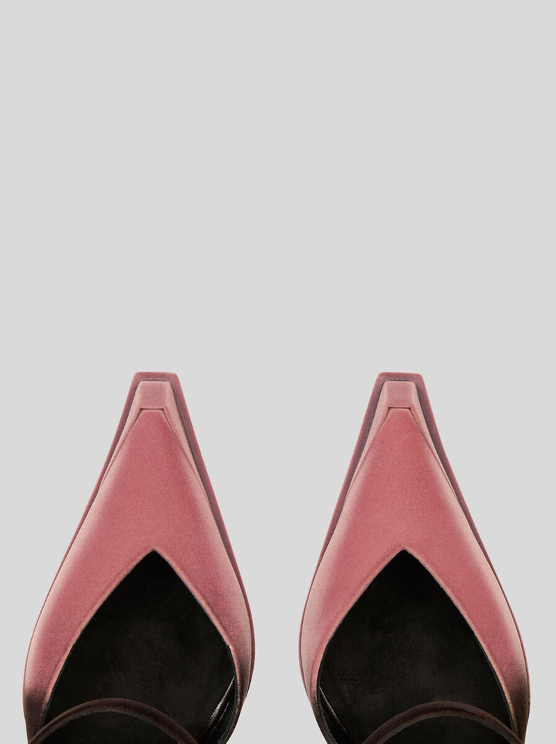 Etro LEATHER AND VELVET COURT SHOES outlook