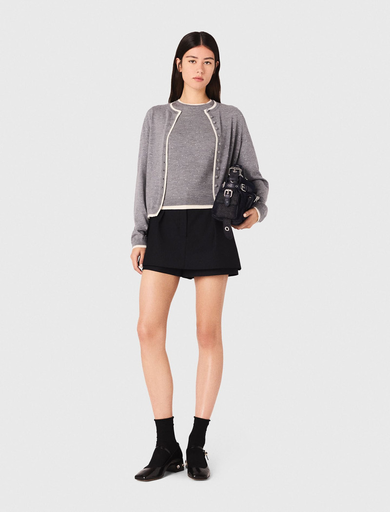 maje Knit embellished cardigan outlook