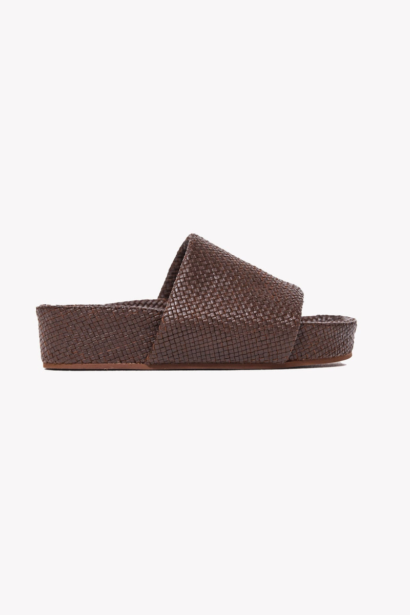 Woven Everyday Flatform Slide - Chocolate 4