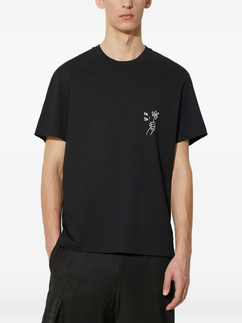 floral-print T-shirt 1