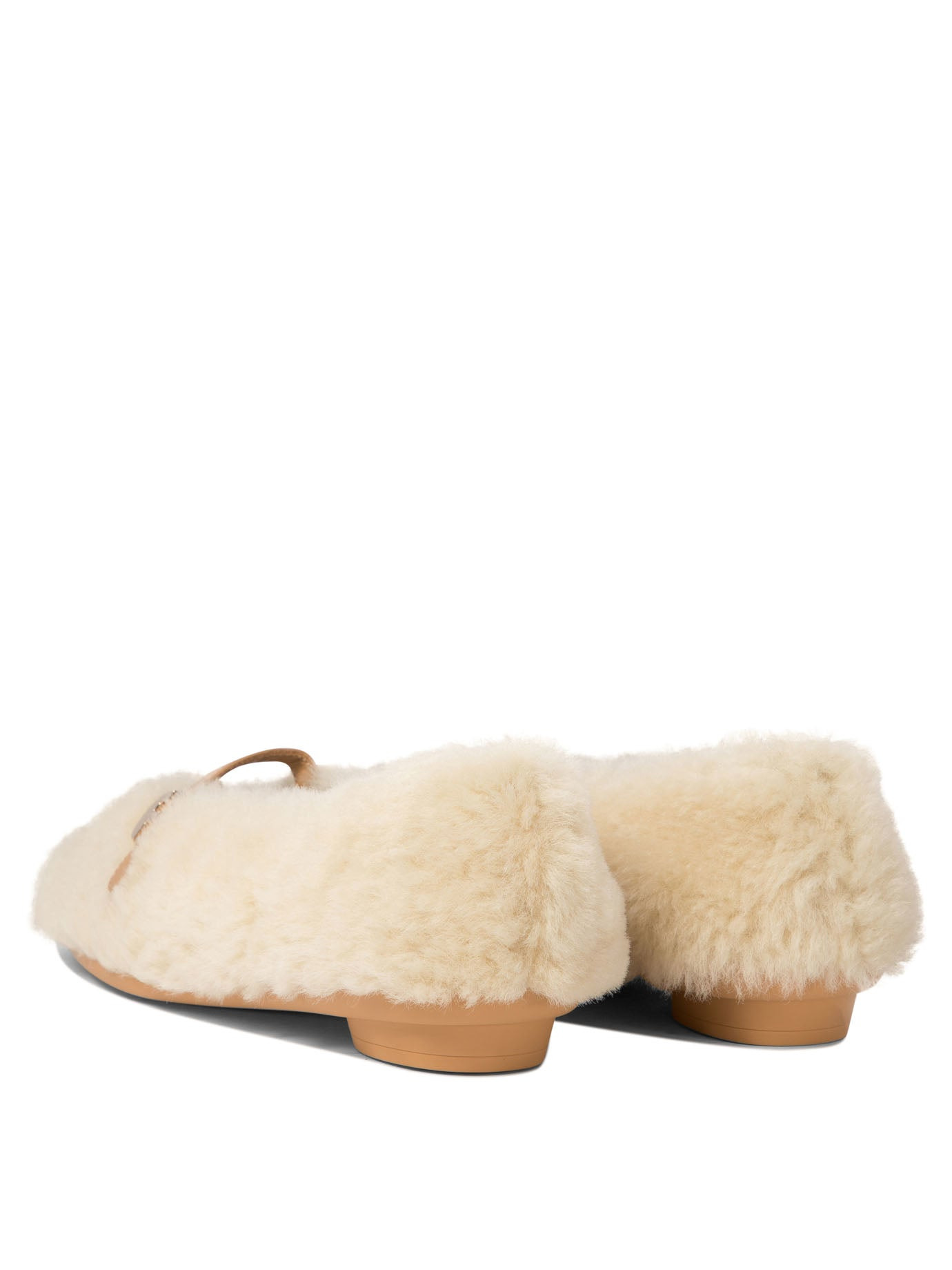 Ferragamo "noella Fur" Shearling Ballet Flats - 4