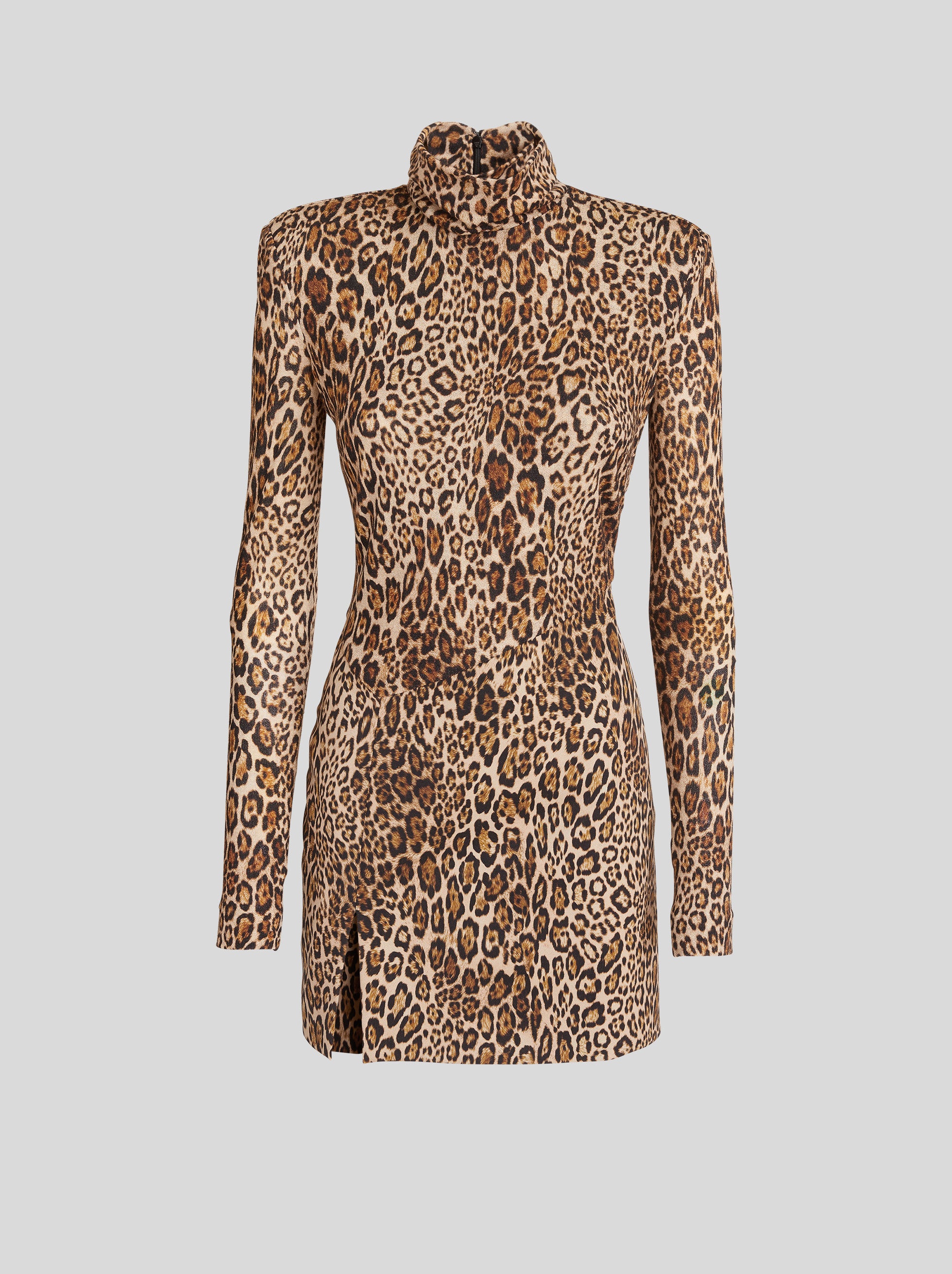 ANIMALIER WOOL DRESS - 1