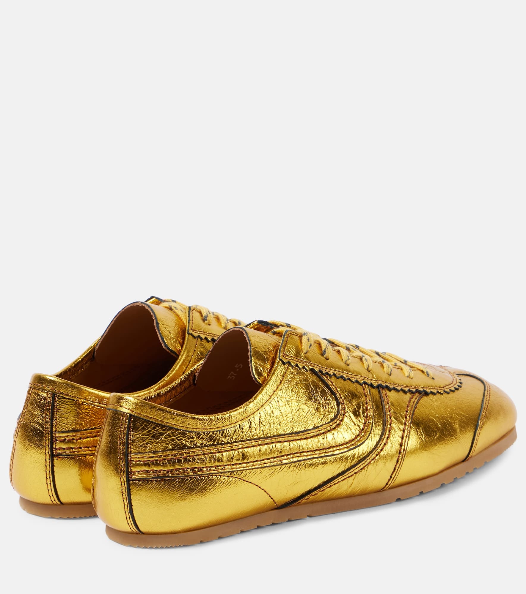 Metallic leather sneakers - 2