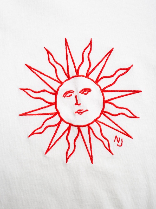 Joni Embroidery Sun T-Shirt Offwhite - 4