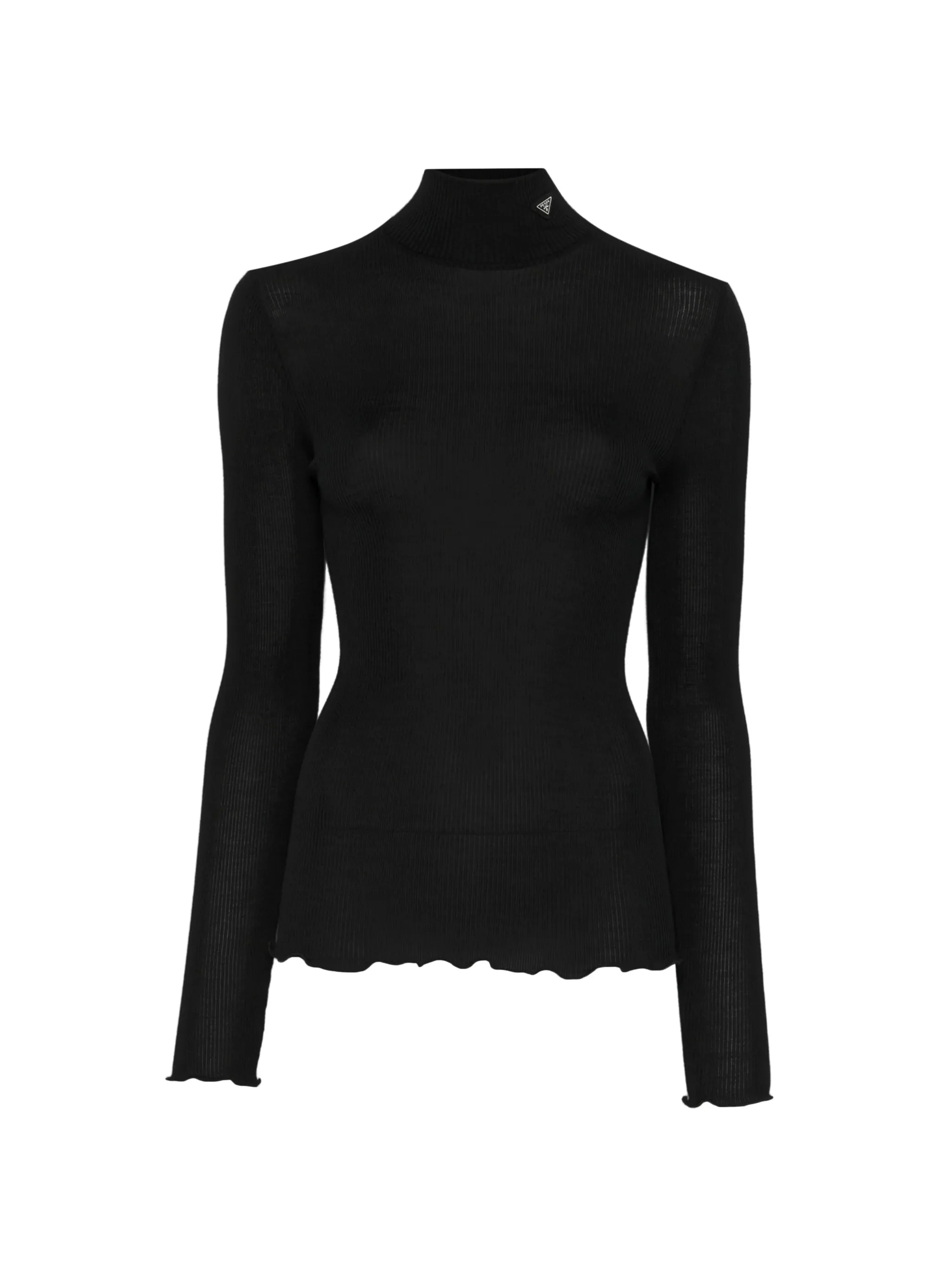 Prada Costina Ribbed-knit High-neck Wool Sweater - 1
