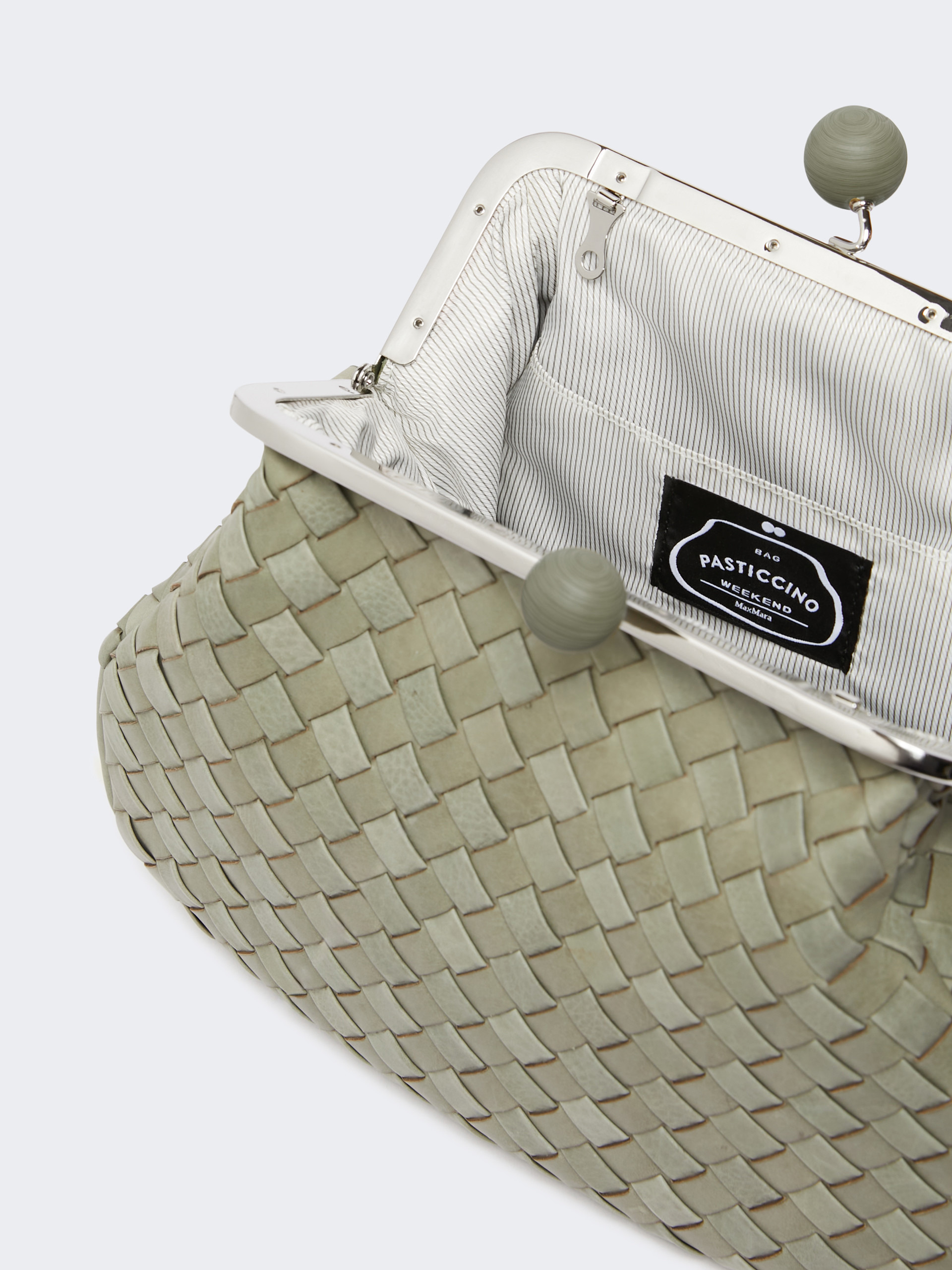 PANCIA Medium woven leather Pasticcino Bag - 6