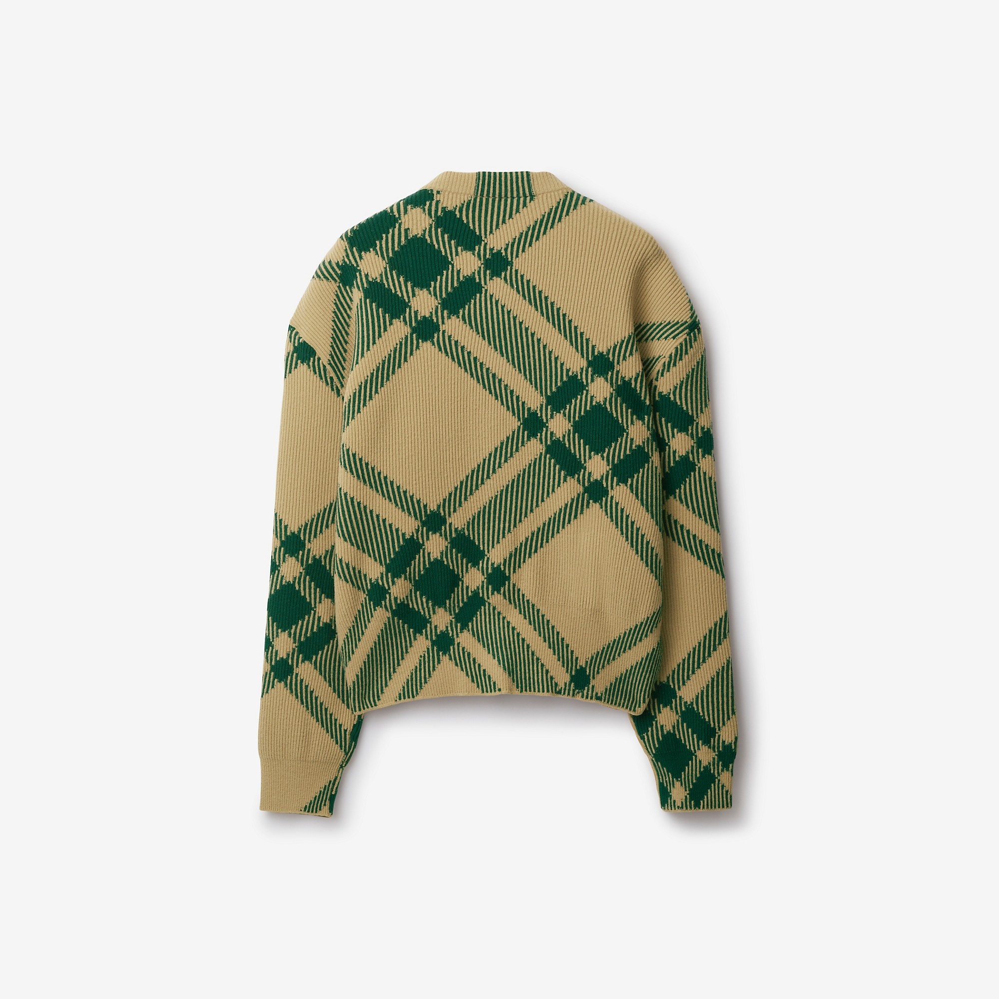Check Wool Blend Cardigan - 5