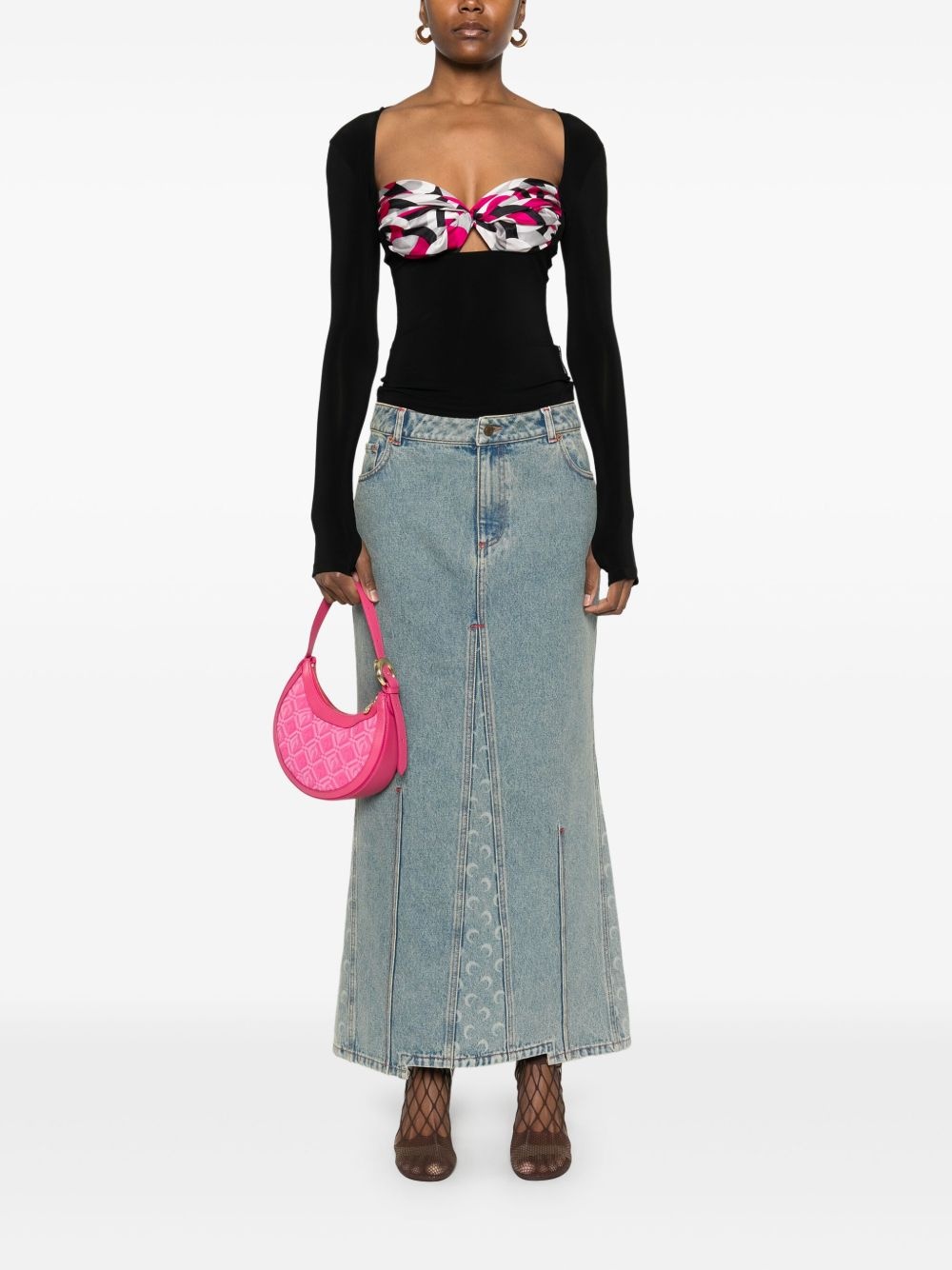 scarf-detailing blouse - 2