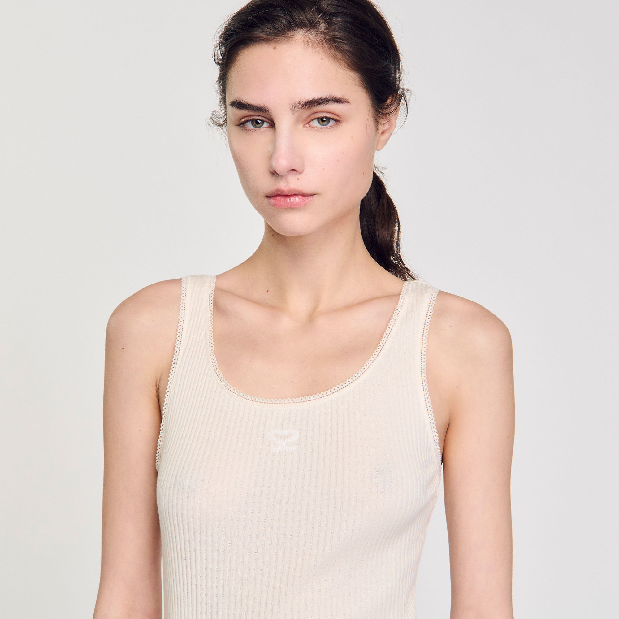 RIB KNIT VEST TOP - 3