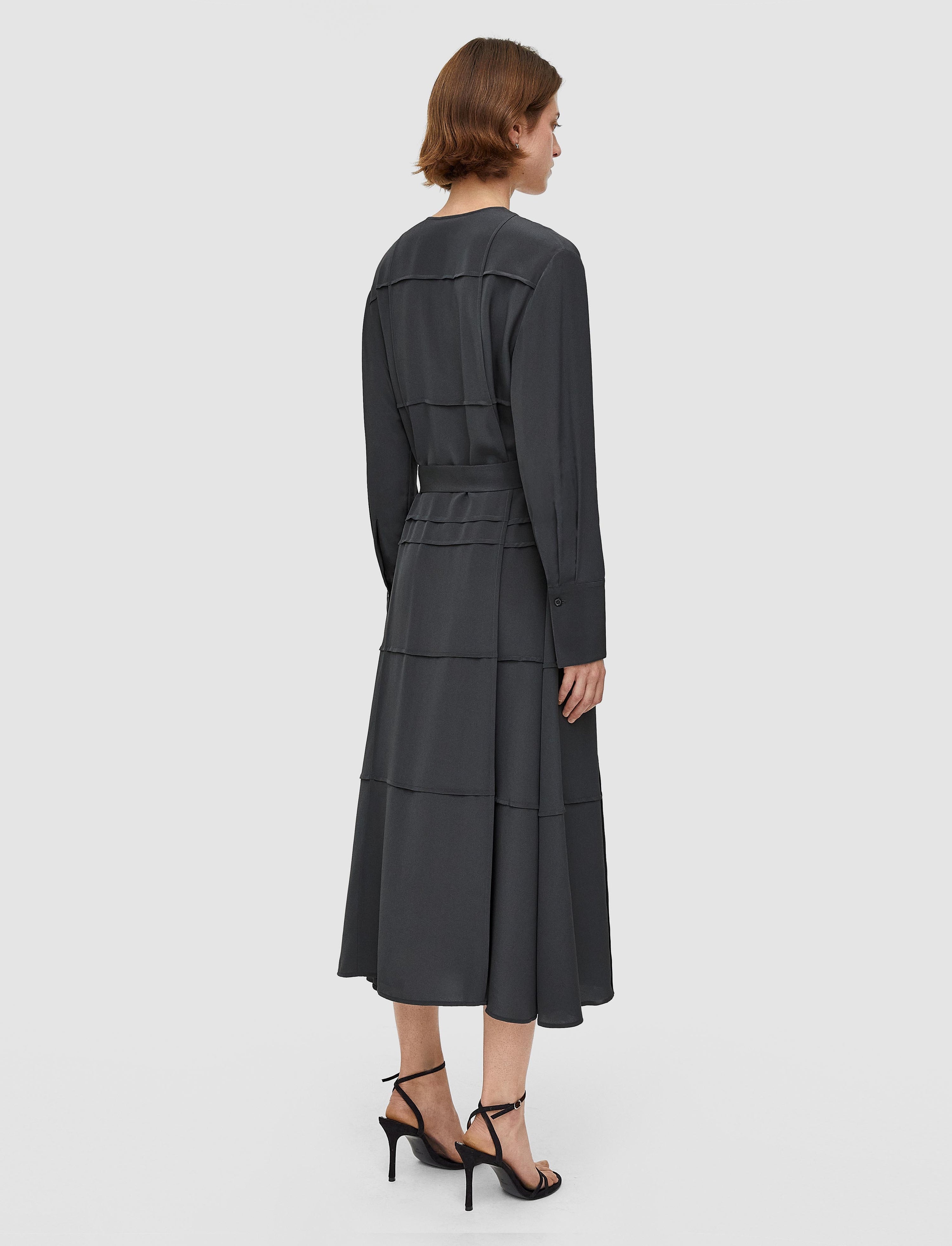 Silk Crepe de Soie Helene Dress - 4
