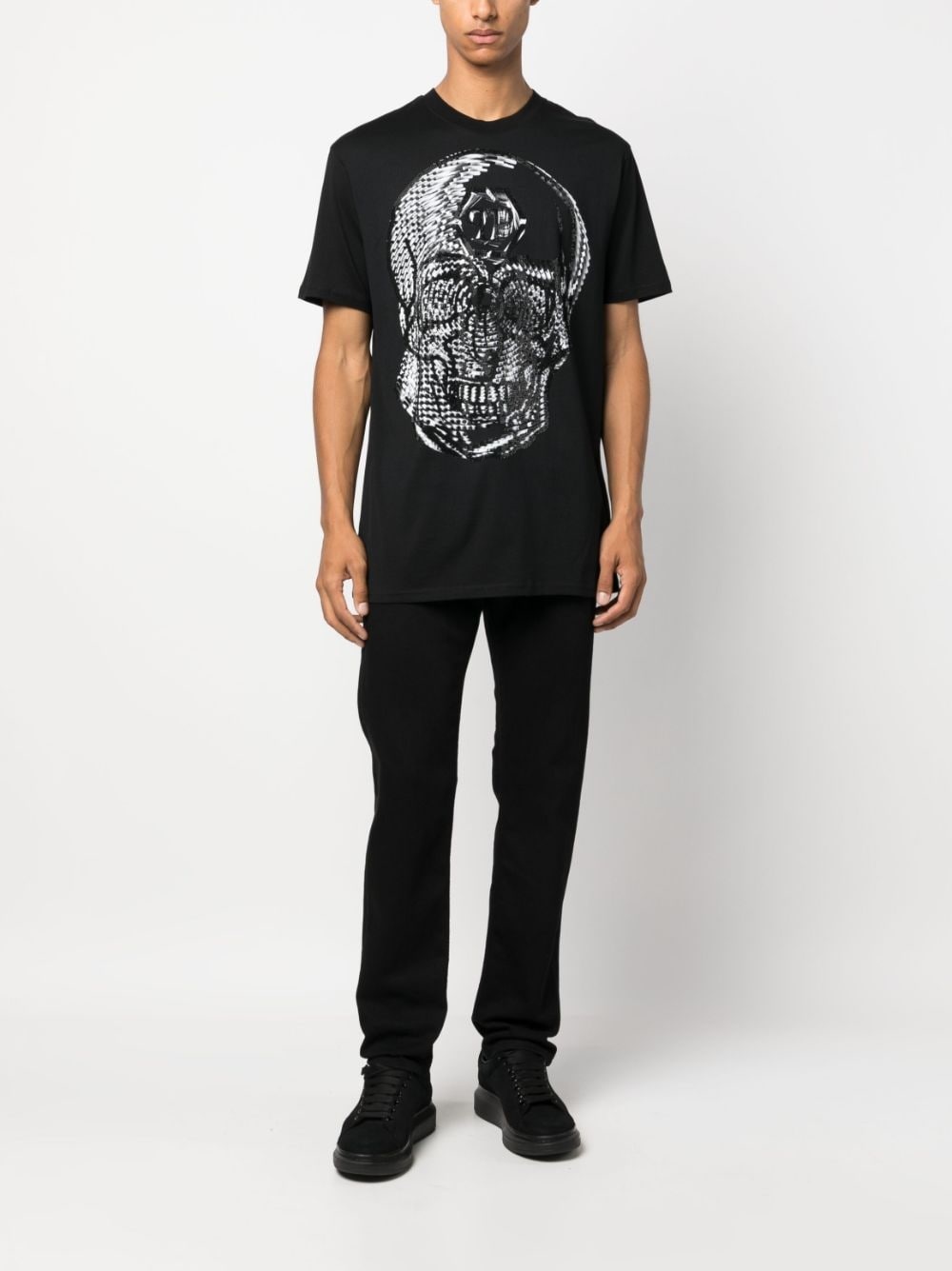 skull-print round-neck T-shirt - 2