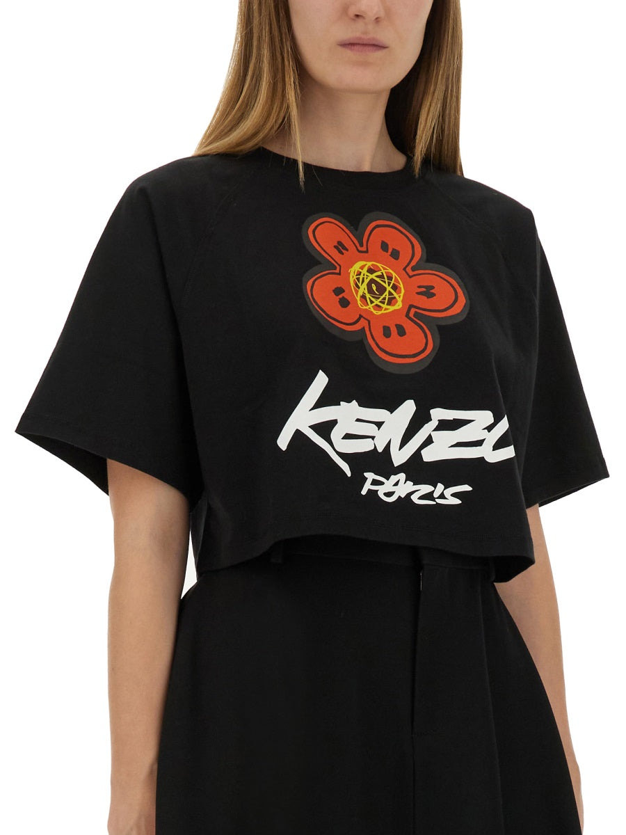 Kenzo Women Cropped T-Shirt "Futura" - 4