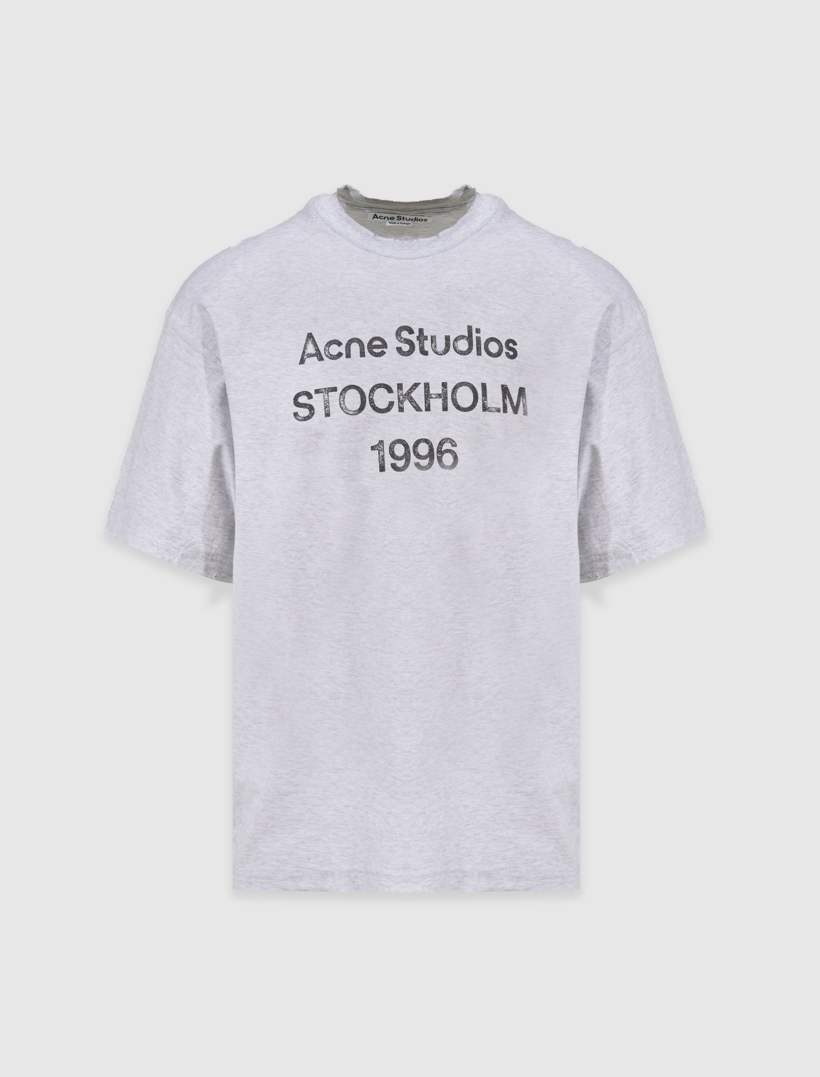 Acne Studios｜SHORT-SLEEVED ROUND NECK T-SHIRTS (CL0201 Acne Studios - Logo t-shirt - Relaxed unisex fit - Pale Grey