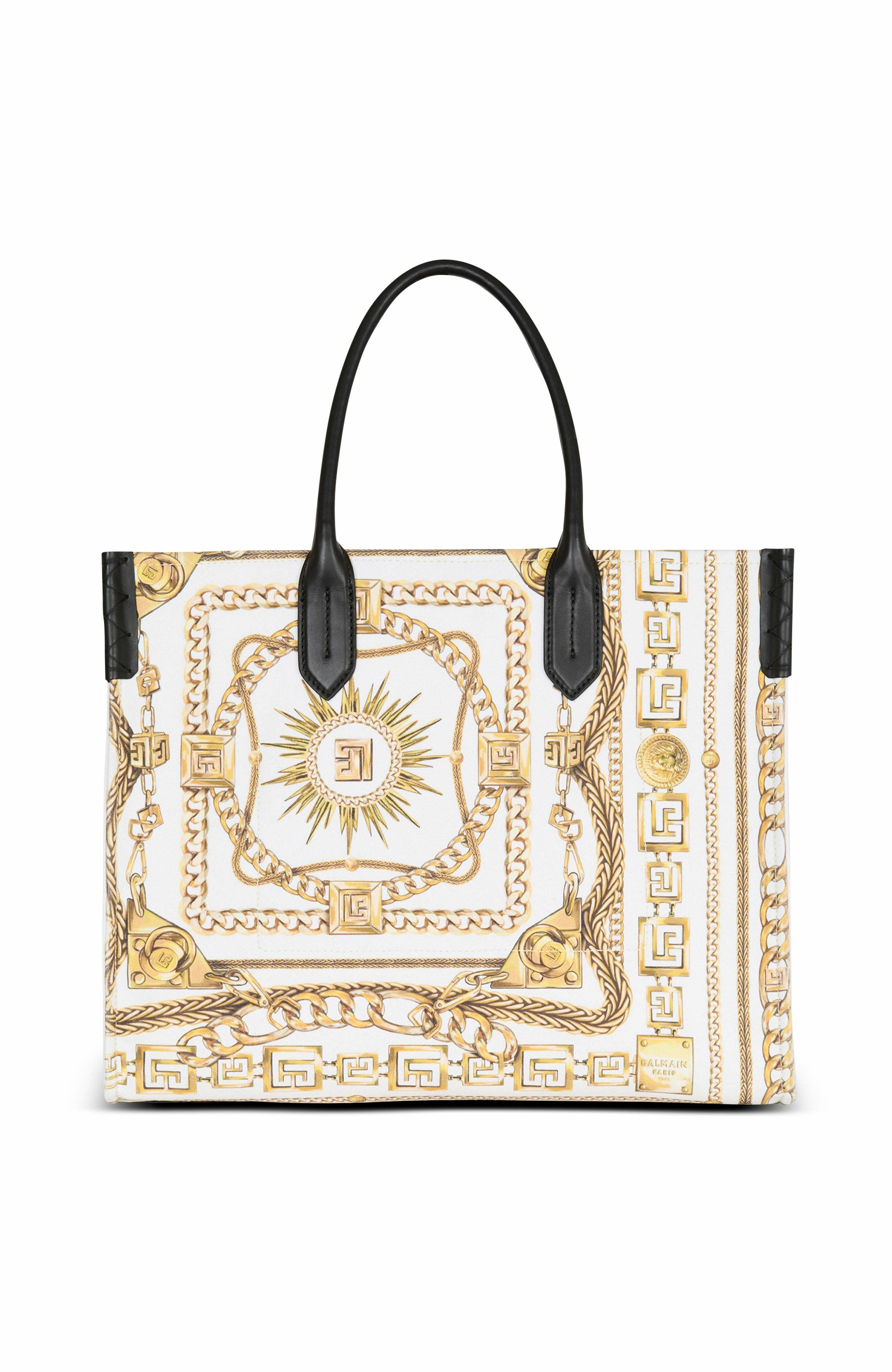 Balmain B-Army Medium tote bag in printed canvas in Gold at Nordstrom - 2