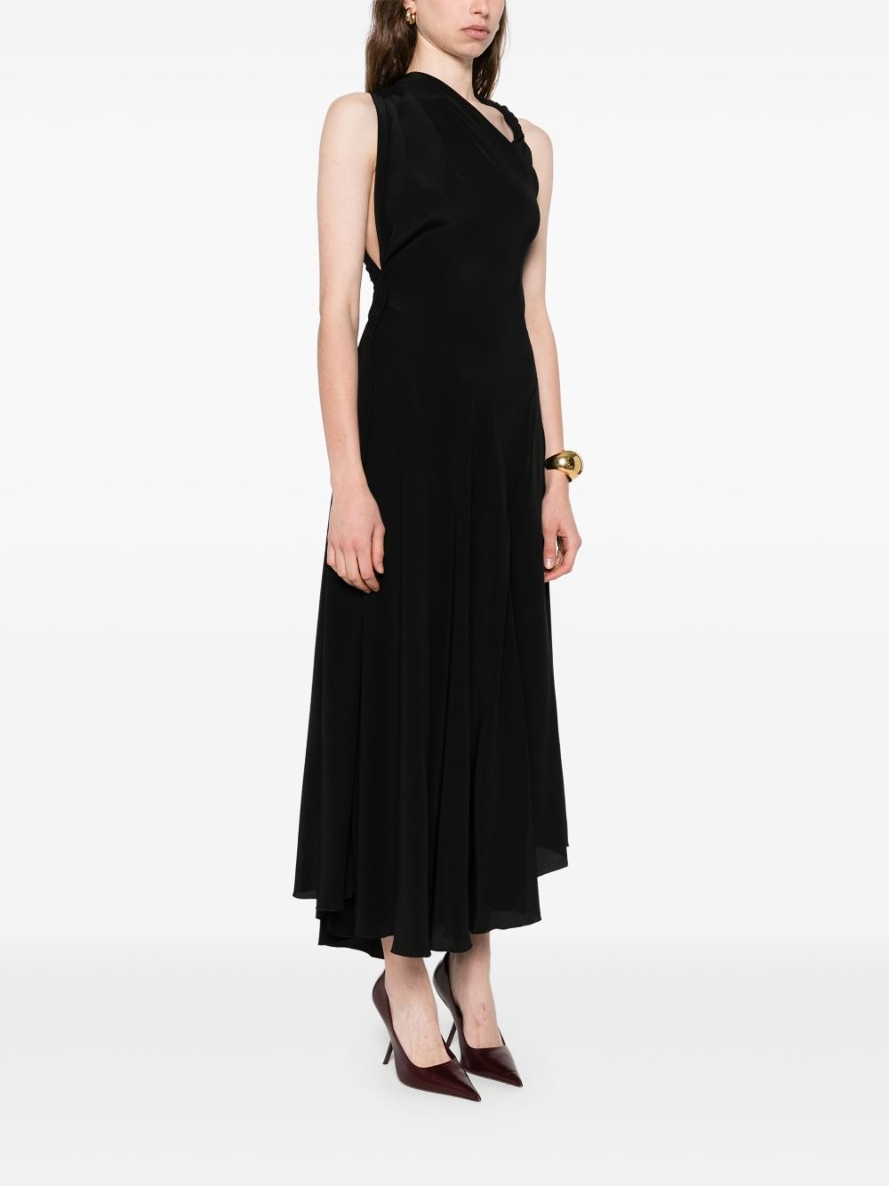 asymmetric silk dress - 3