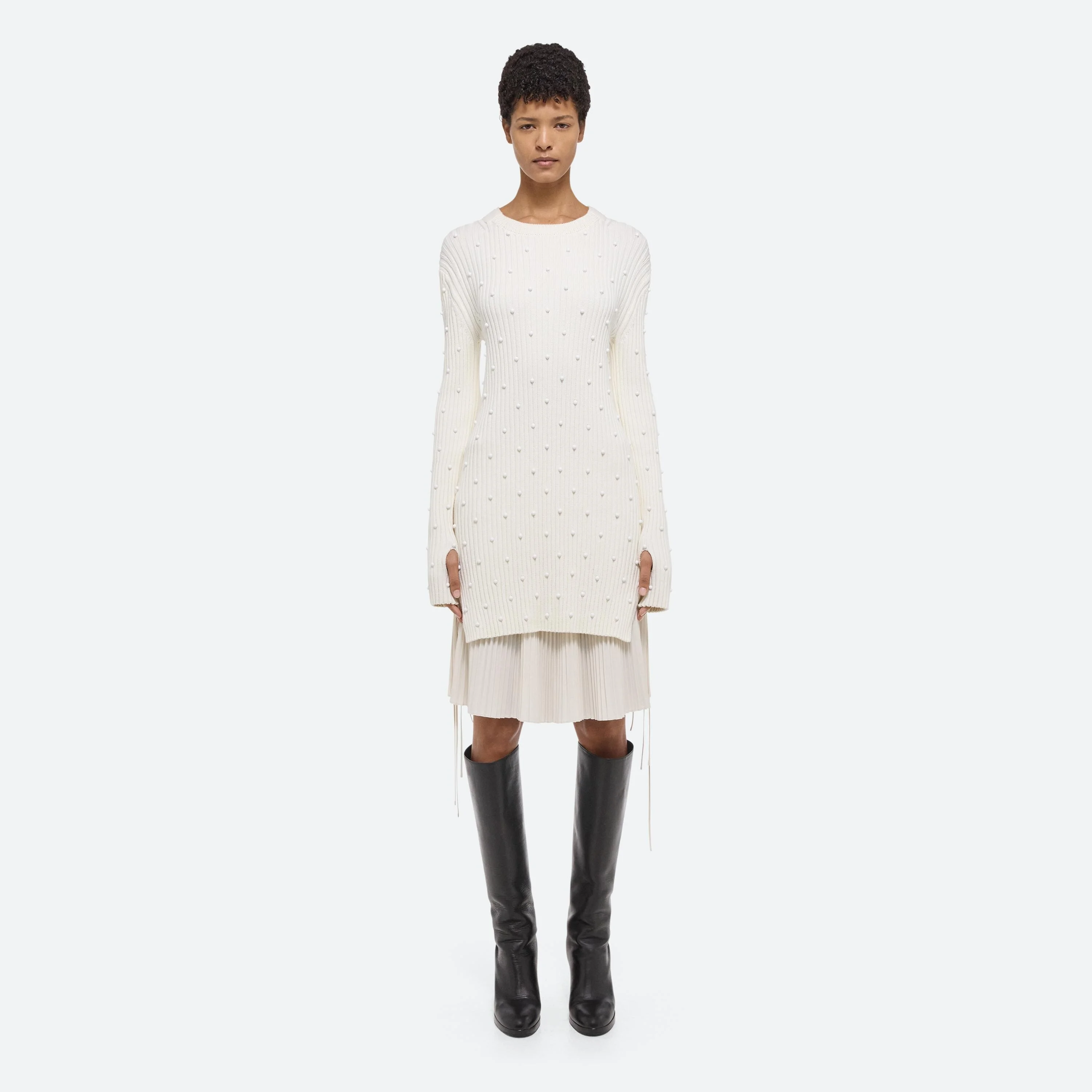 Helmut Lang EMBELLISHED SWEATER DRESS | REVERSIBLE