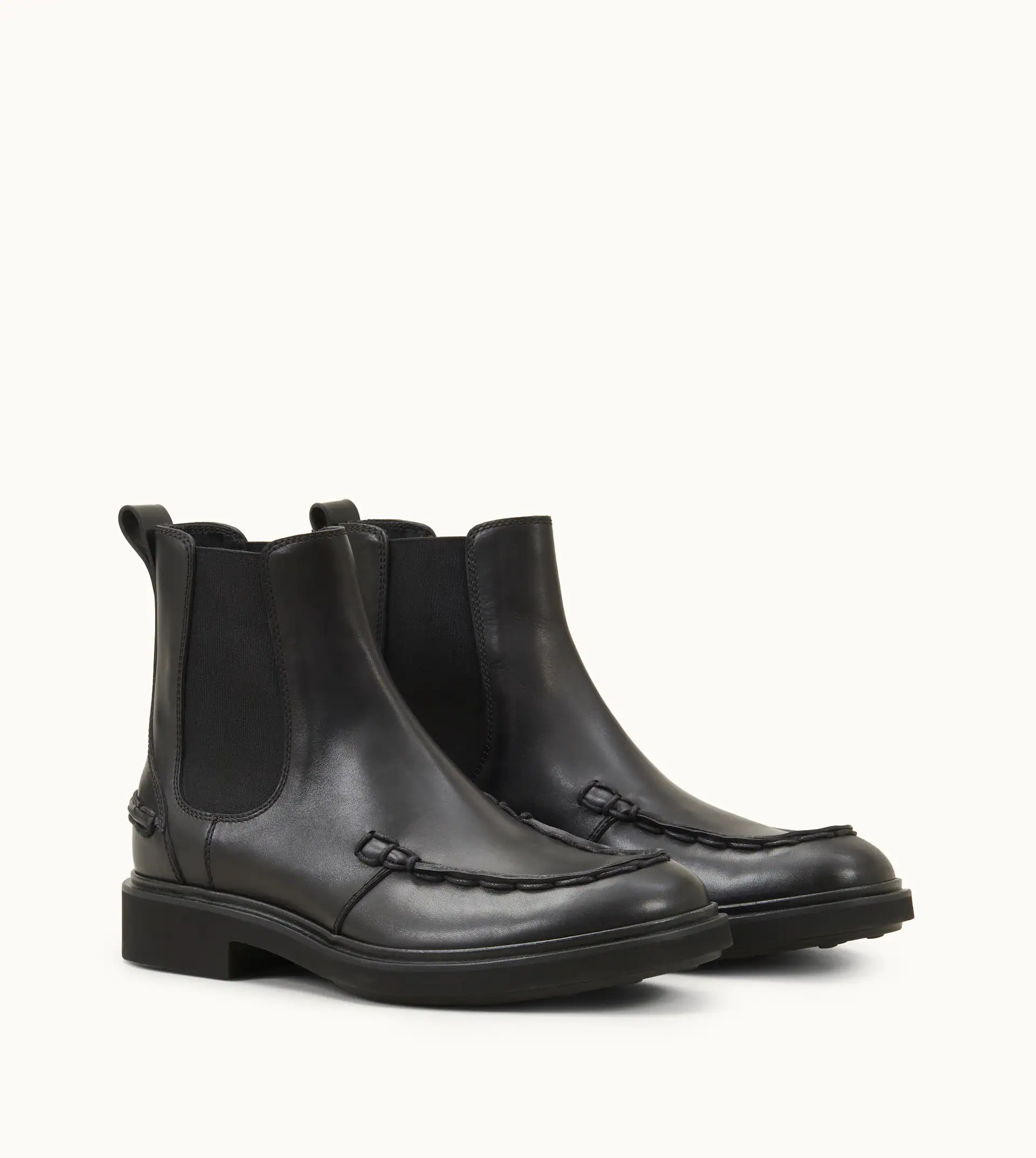 CLINT ANKLE BOOTS IN LEATHER - BLACK - 4