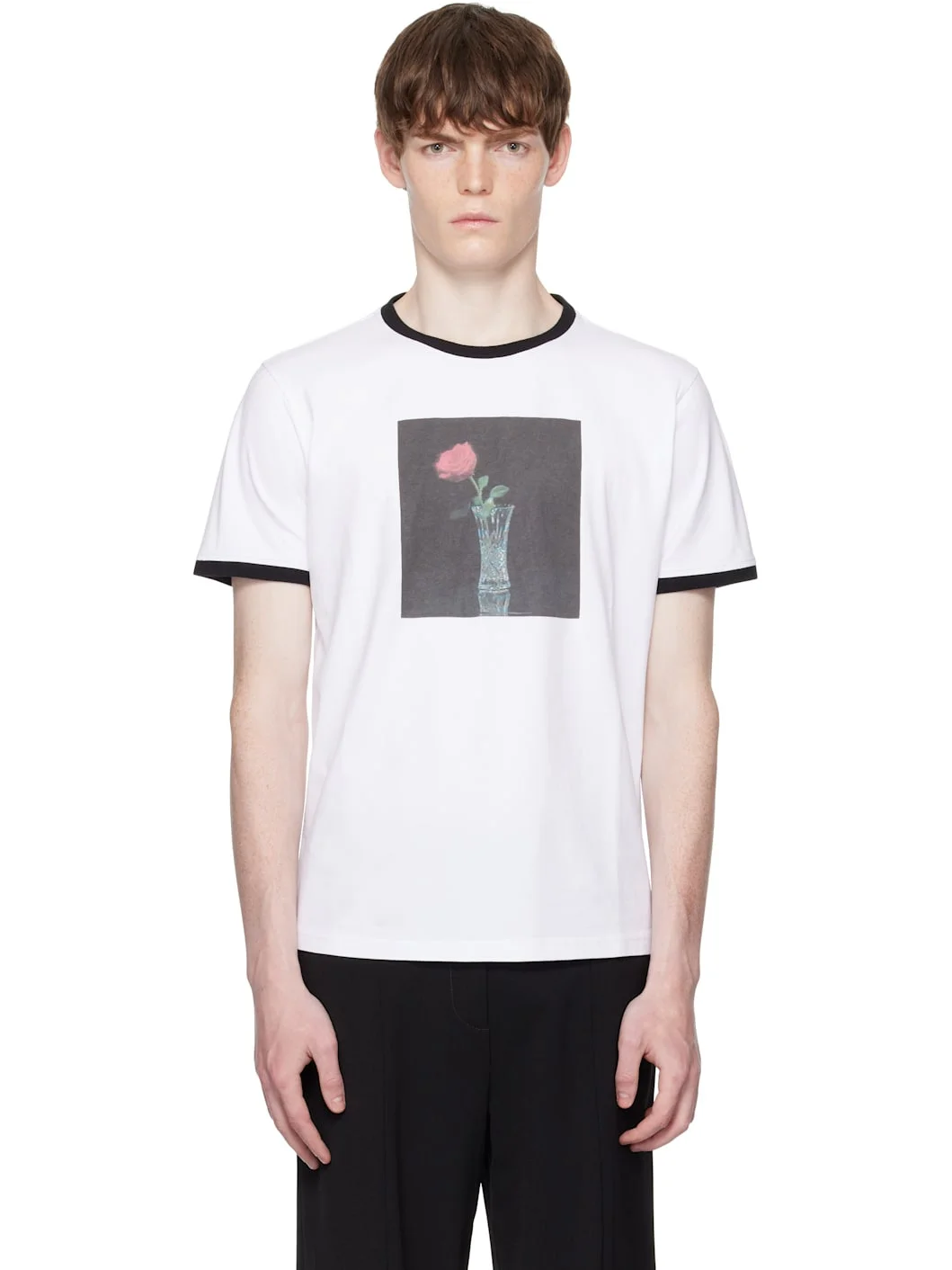 White Rose Print T-shirt - 1