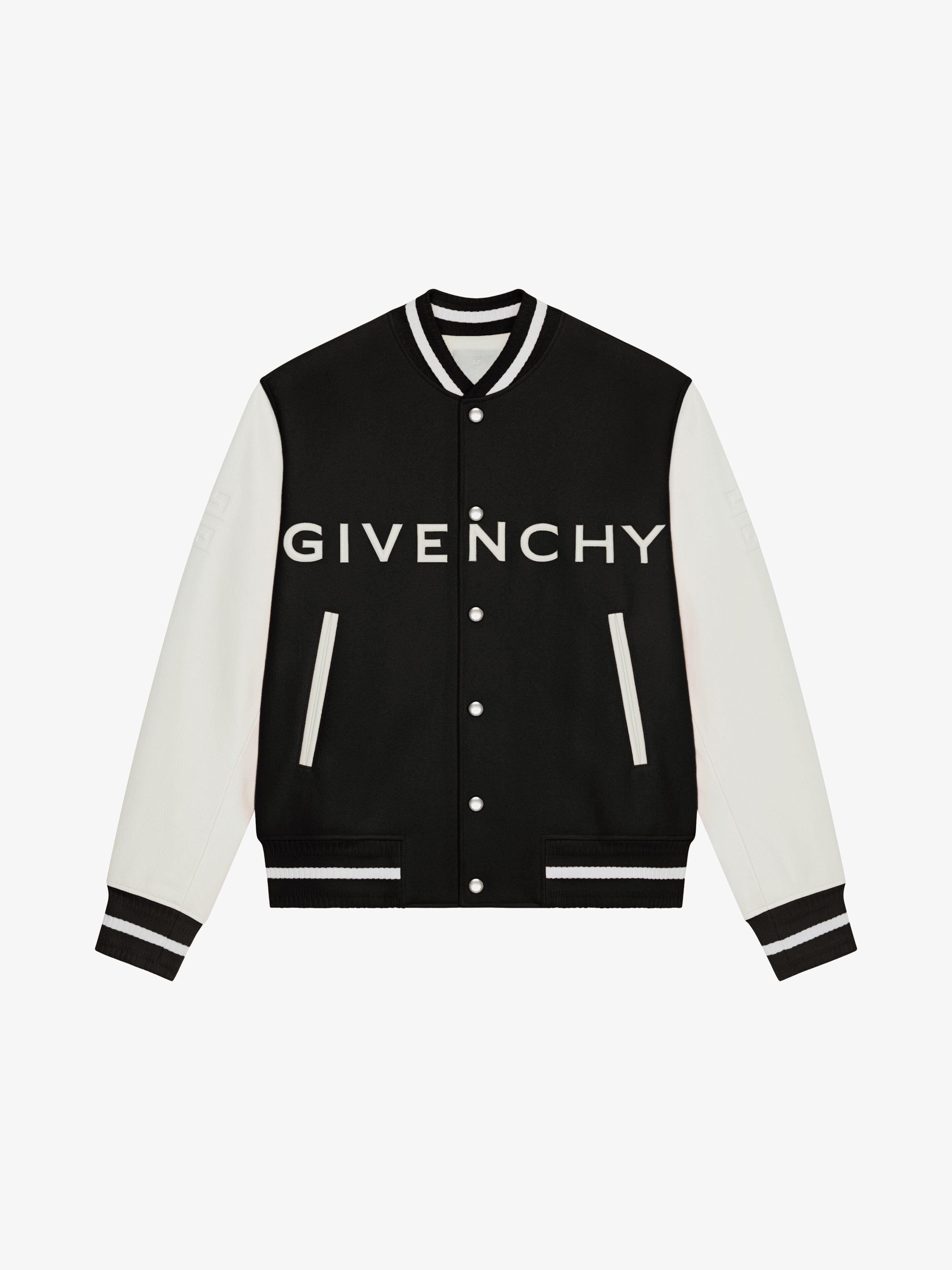 GIVENCHY VARSITY JACKET IN WOOL AND LEATHER - 1