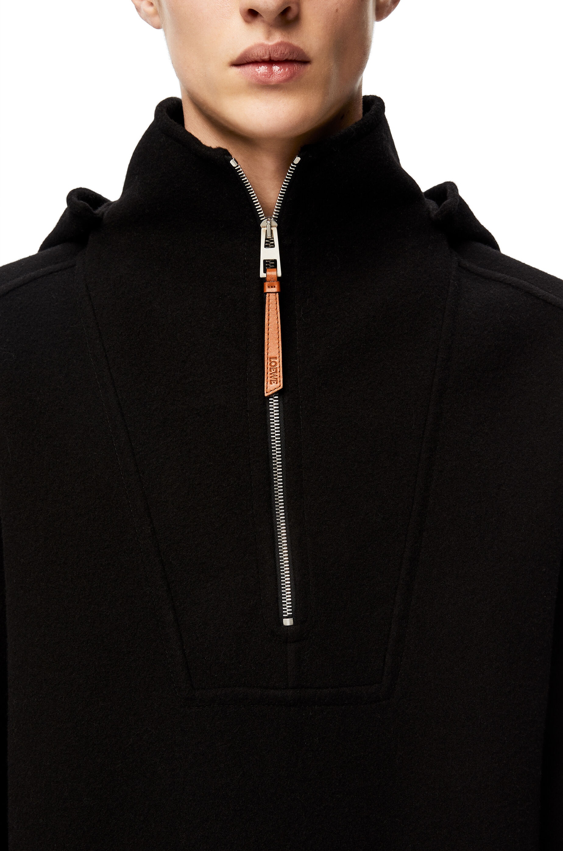 Hooded pullover in wool and cashmere - 2